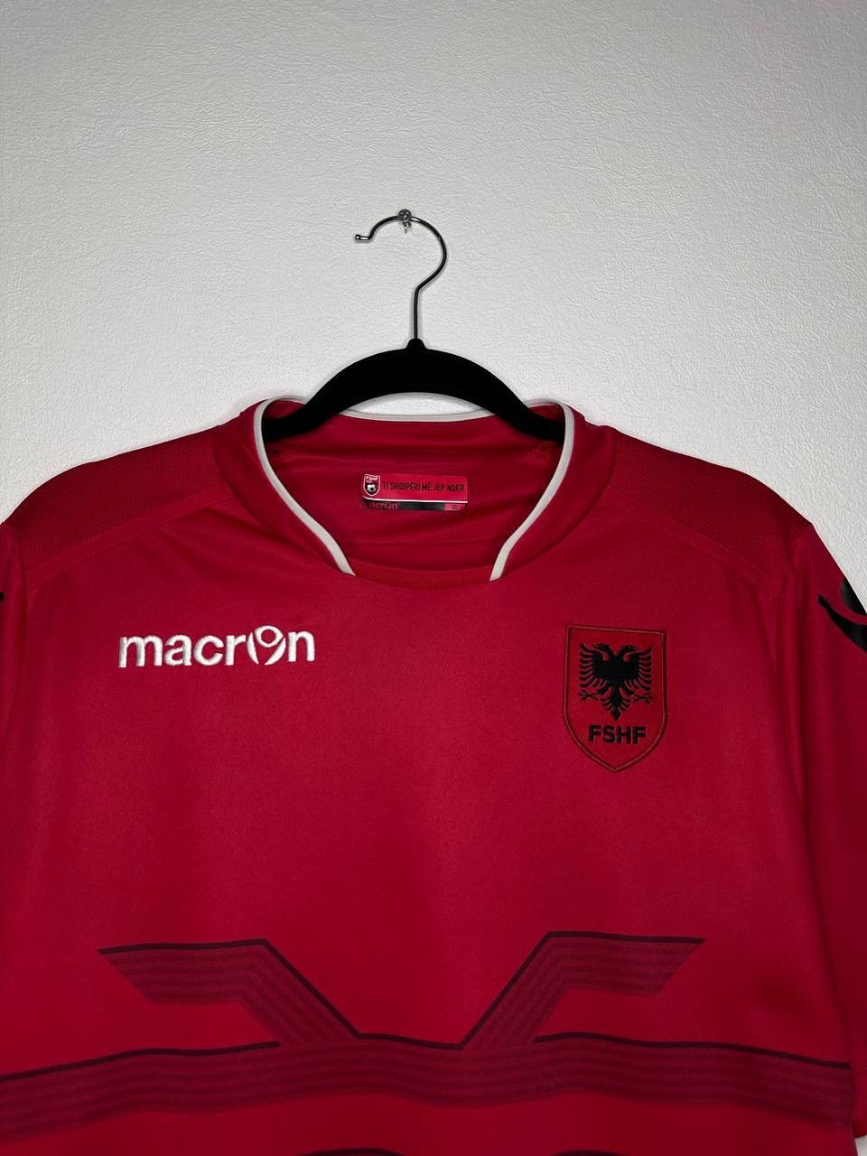 Macron Macron Albania FSHF Football Jersey Red XL Soccer Shirt Size US XL / EU 56 / 4 - 5 Thumbnail