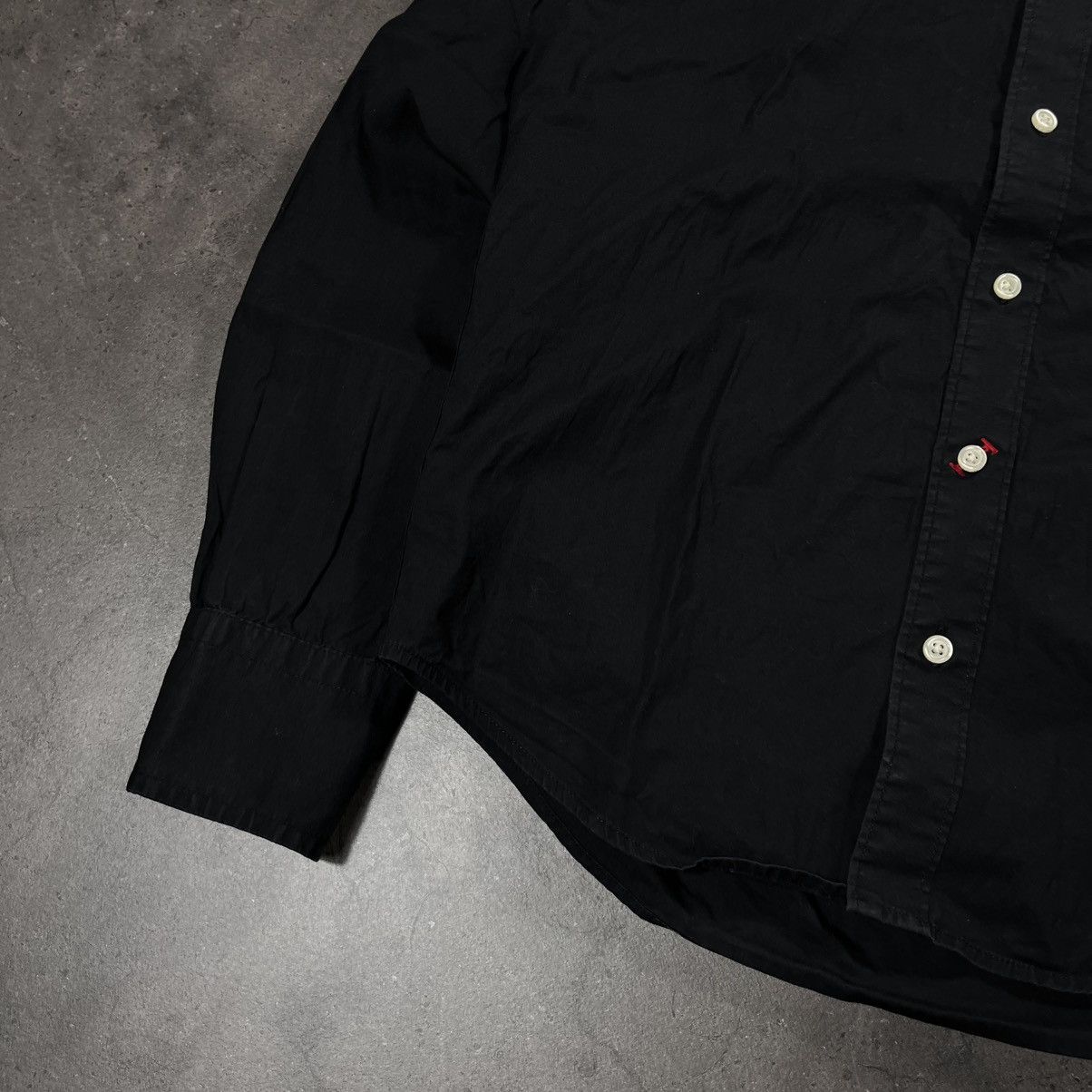 Tommy Hilfiger Tommy Hilfiger Black Mens Longsleeve Shirt Button Up Tee Size US S / EU 44-46 / 1 - 6 Thumbnail