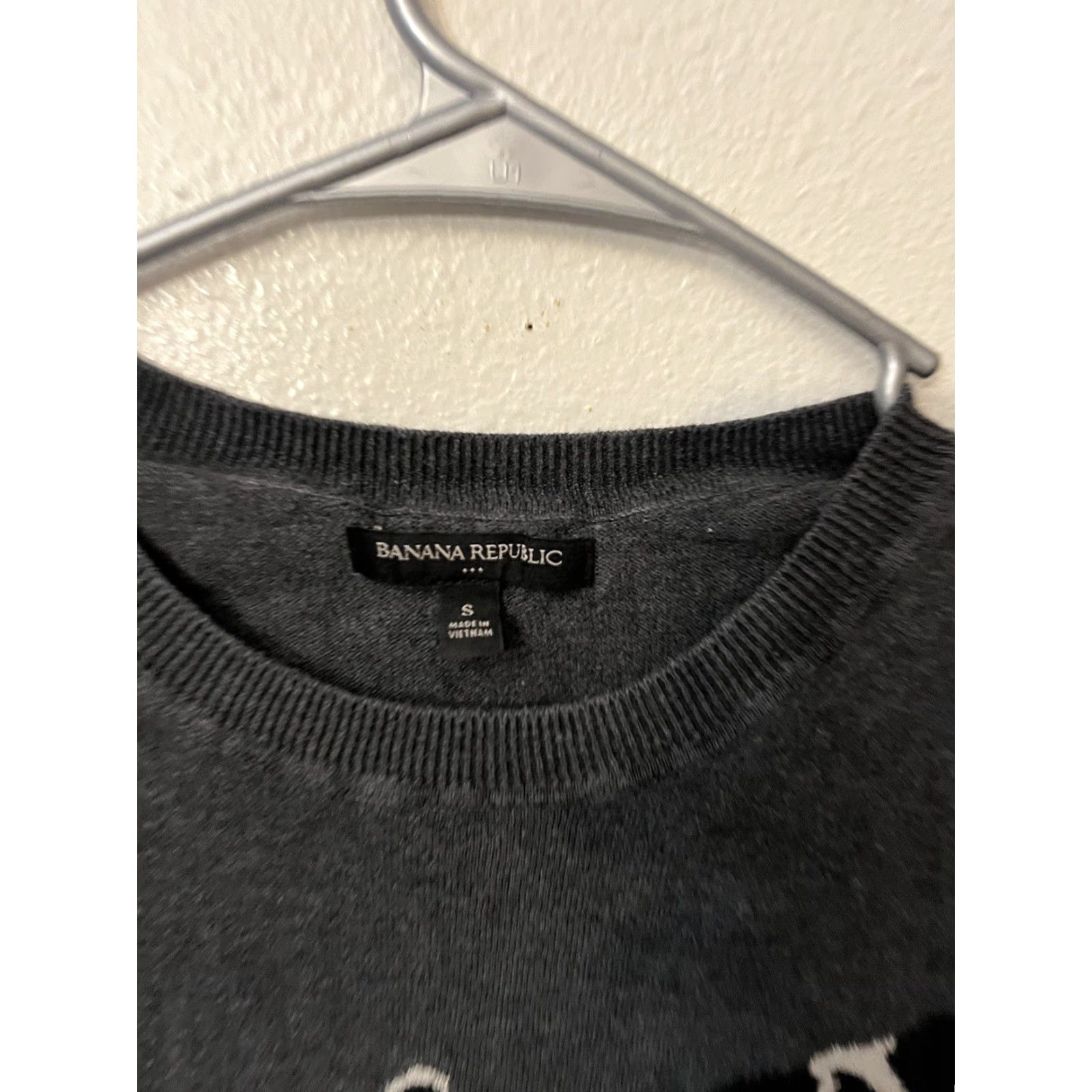 Banana Republic Banana Republic Crewneck Sweater Womens S Gray Cotton Graphic Animal Print Giraffe Knit Pullover Long Sleeve Size S / US 4 / IT 40 - 2 Thumbnail