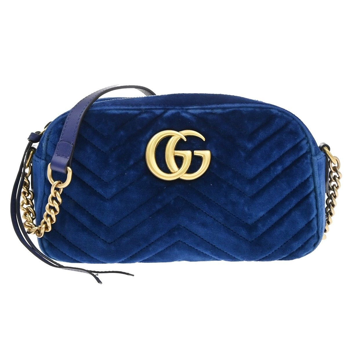 Gucci Gucci GG Marmont Shoulder Bag Matelasse Velvet Size ONE SIZE - 1 Thumbnail