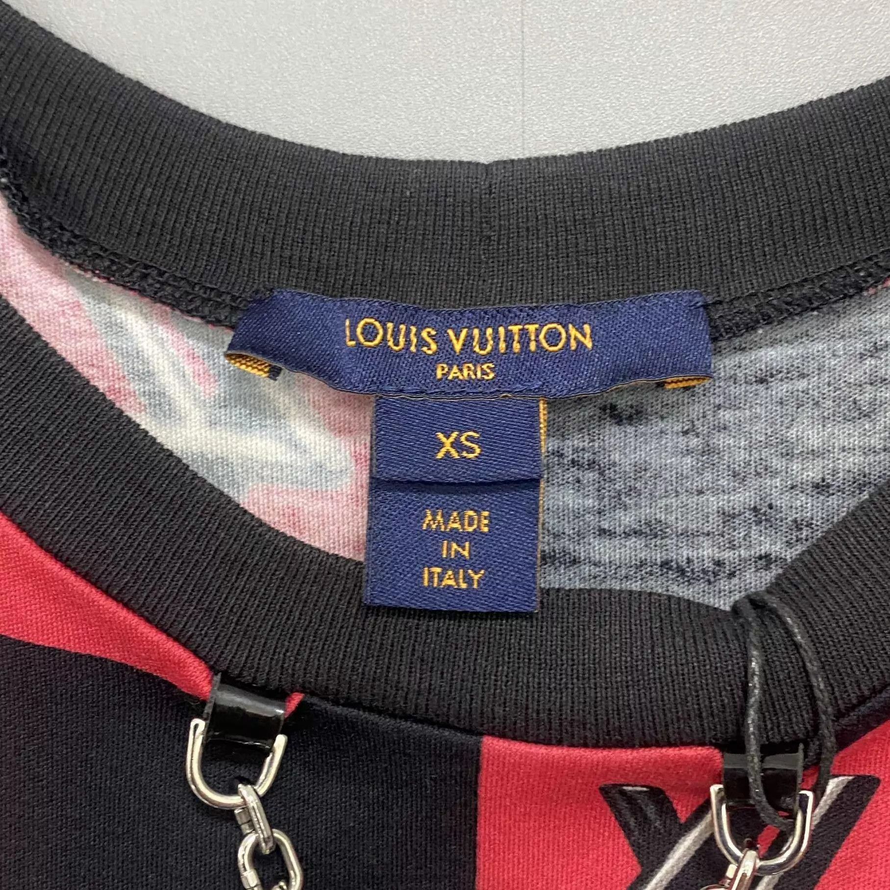 Louis Vuitton LV Women's Black Red Checkered Ruffled SS Top XS Size XS / US 0-2 / IT 36-38 - 4 Thumbnail