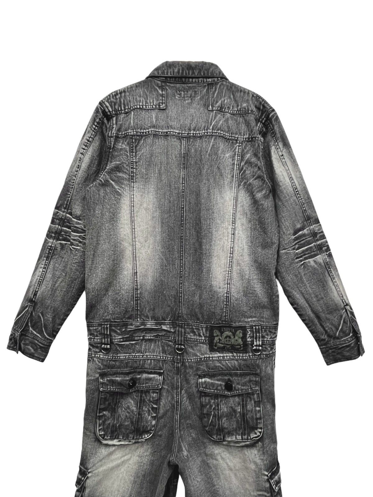 LOWBOX 🔥☠️Vtg LOWBOX Punk Multipocket Cargo Denim Coverall Size US 34 / EU 50 - 9 Thumbnail