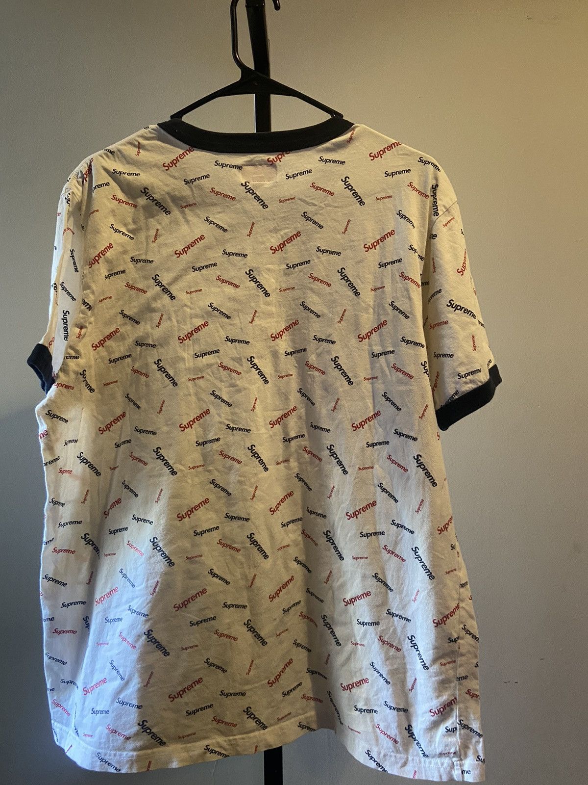 Supreme Supreme FW18 Scatter Ringer Tee Size US L / EU 52-54 / 3 - 4 Thumbnail