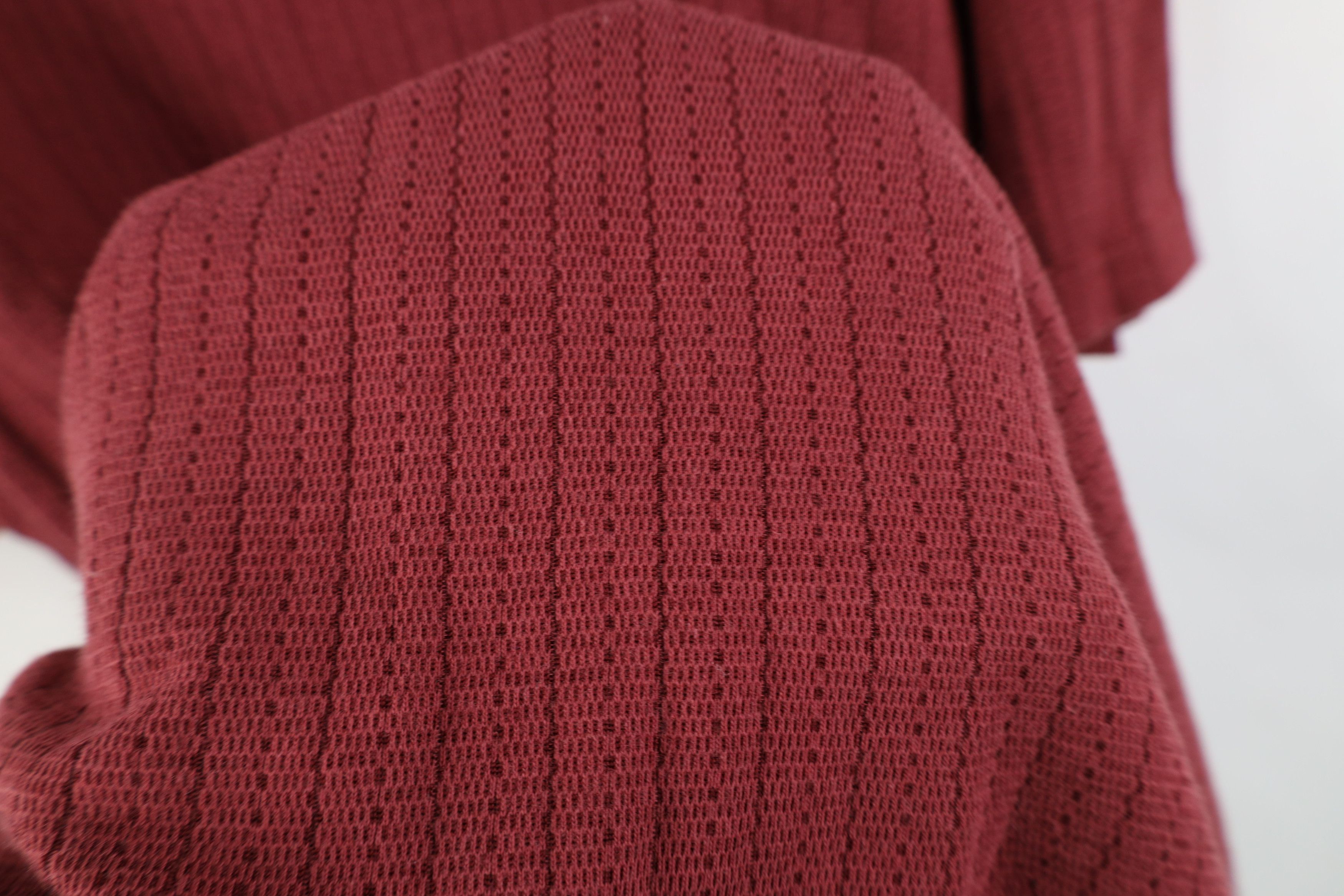 Vintage Vintage 90s Streetwear Gabardine Blend Knit Striped Polo Red Size US XL / EU 56 / 4 - 8 Thumbnail