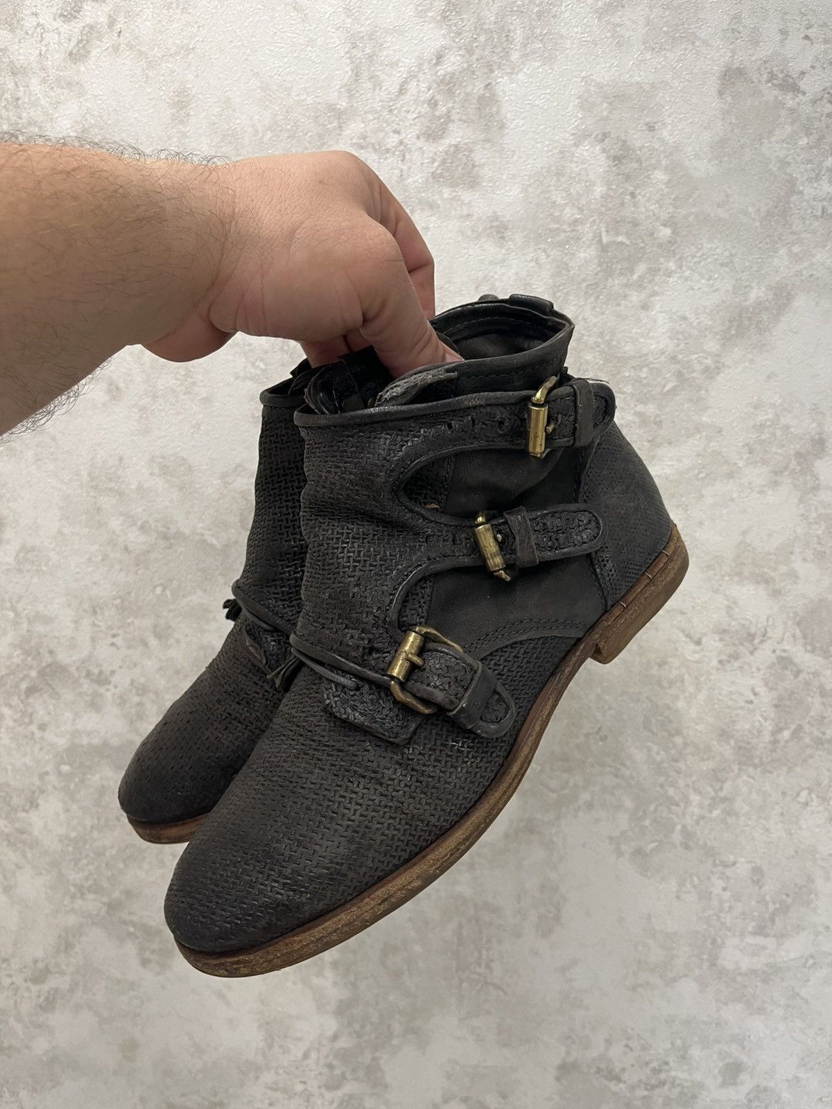 A.S.98 A.S.98 Airstep Combat Buckle Pattern Ankle Boots US8,5 Size US 8.5 / IT 38.5 - 6 Thumbnail