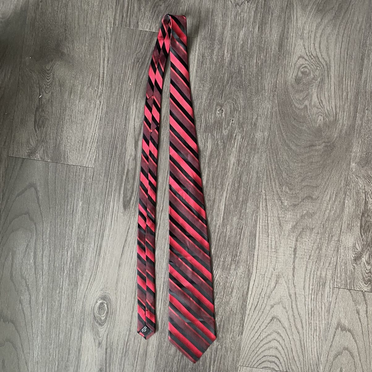 Pierre Cardin Pierre Cardin Red and Black Tie Size ONE SIZE - 2 Thumbnail