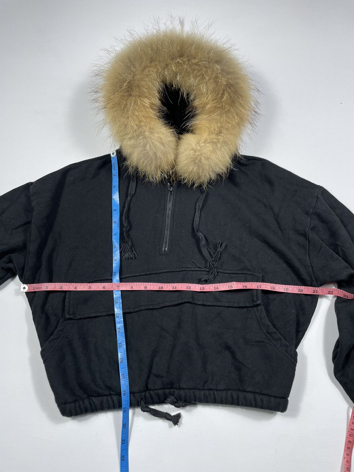 Japanese Brand Black Cropped Fur Hoodie lgb style S-M Size US S / EU 44-46 / 1 - 8 Thumbnail