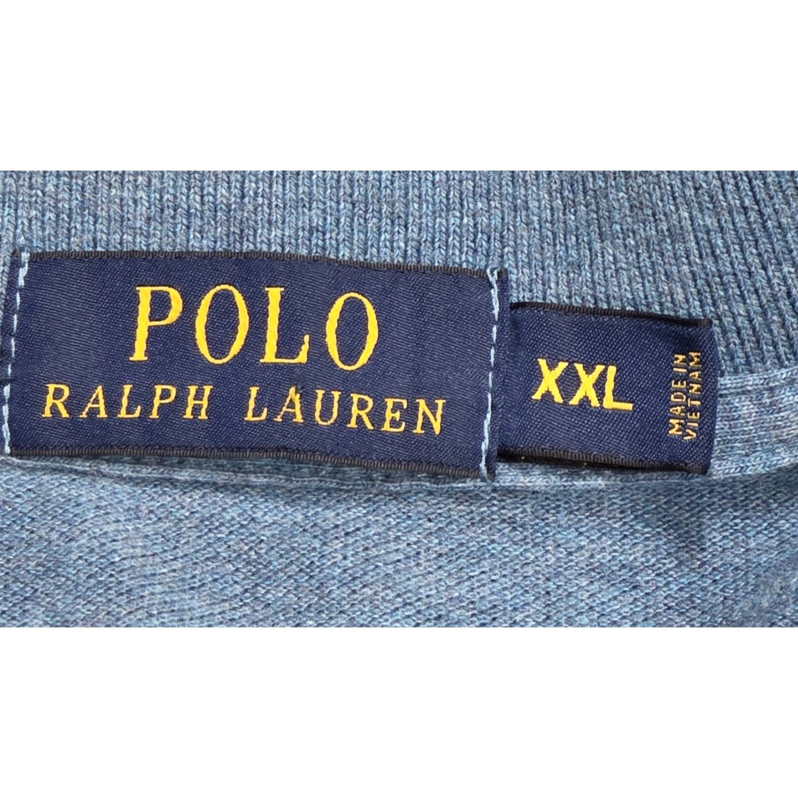 Polo Ralph Lauren Polo Ralph Lauren Polo Shirt Mens 2XL Blue Orange Pony Short Sleeve Pique Textured Size US XXL / EU 58 / 5 - 6 Thumbnail