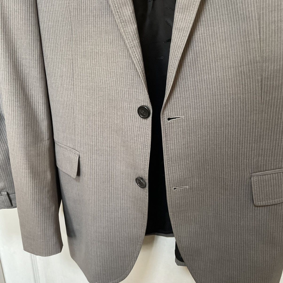 Designer × Hugo Boss 42L Hugo Boss Regular Gray Formal Pants Suit blazer jacket Size 42L - 3 Thumbnail