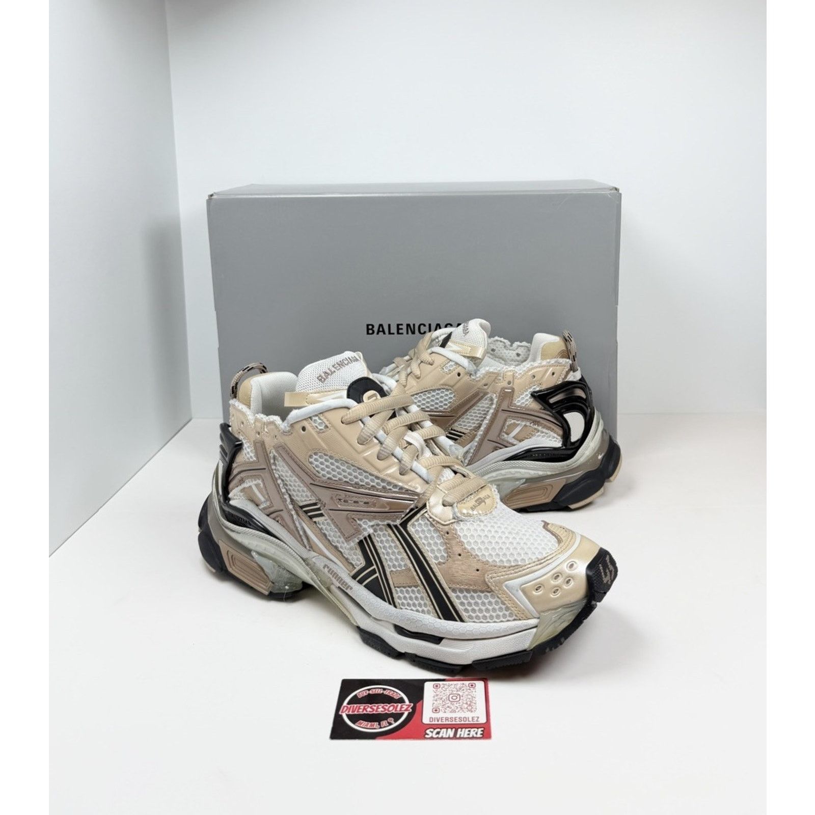 Balenciaga Size 45EU/12US - Balenciaga Runner Beige NEW Size US 12 / EU 45 - 1 Thumbnail