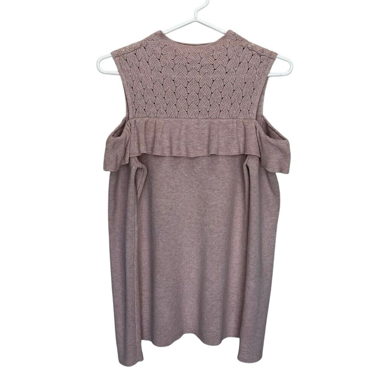 White House Black Market White House Black Market | Pink Mock Cold Shoulder Sweater Size S / US 4 / IT 40 - 1 Thumbnail