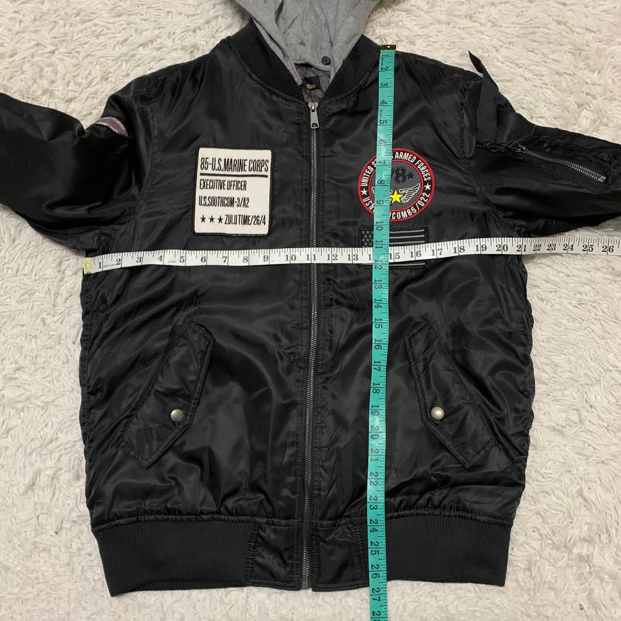 Japanese Brand Usaf Us Marine Corps Jacket With Hoodie Size US L / EU 52-54 / 3 - 8 Thumbnail