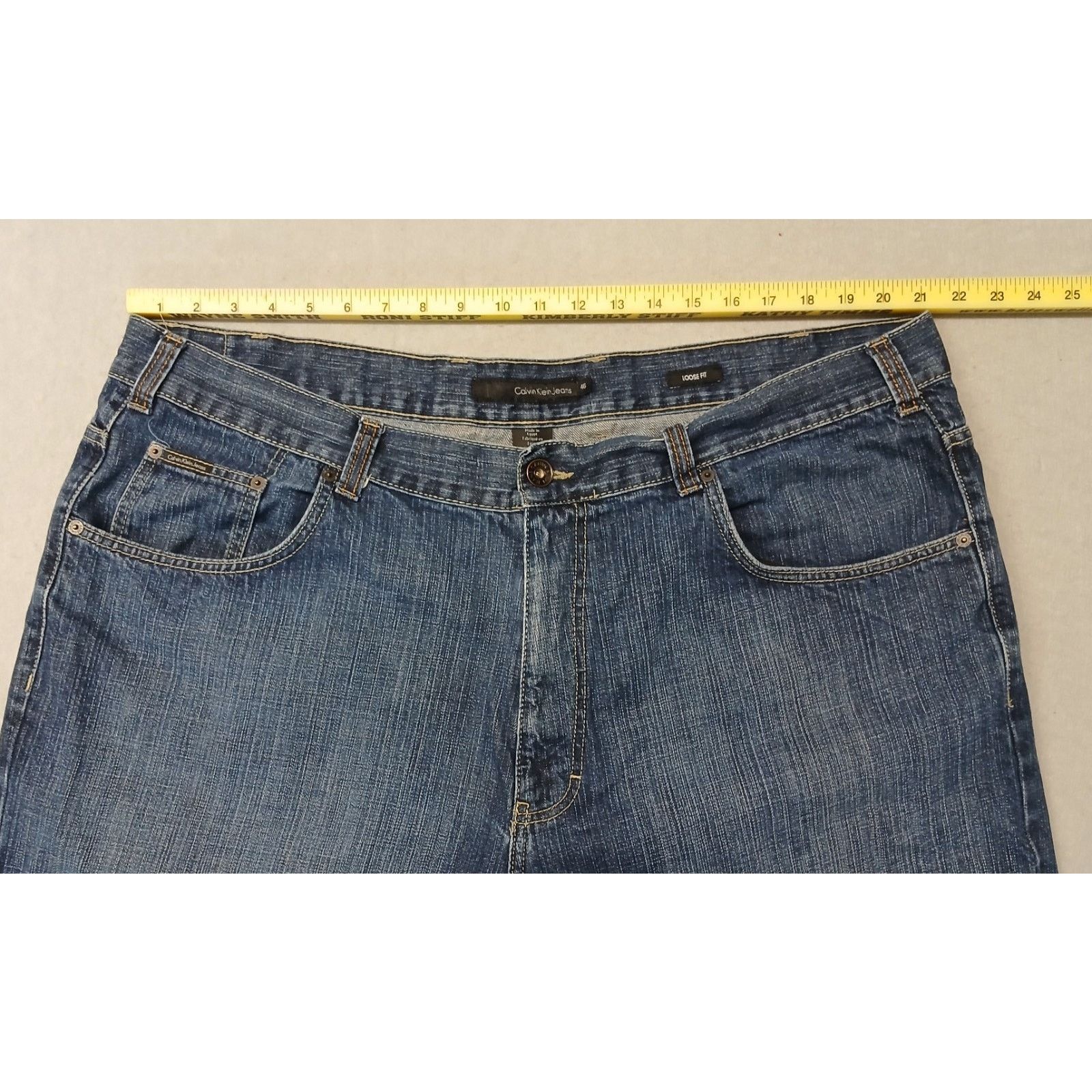 Calvin Klein Calvin Kline (46) Women's Loose Fit Blue Denim Jeans Size 32" / US 10 / IT 46 - 3 Thumbnail