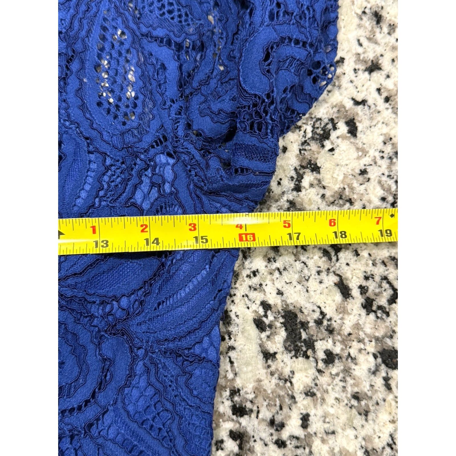Lilly Pulitzer Lilly Pulitzer Denise Flounce Sleeve Romper Blue Sz 2 - One Piece, Floral, 3/4 Sleeve, Crew Neck, Polyester Lace, Women, Romper, Casual, Regular, Blue Size 26" / US 2 / IT 38 - 5 Thumbnail