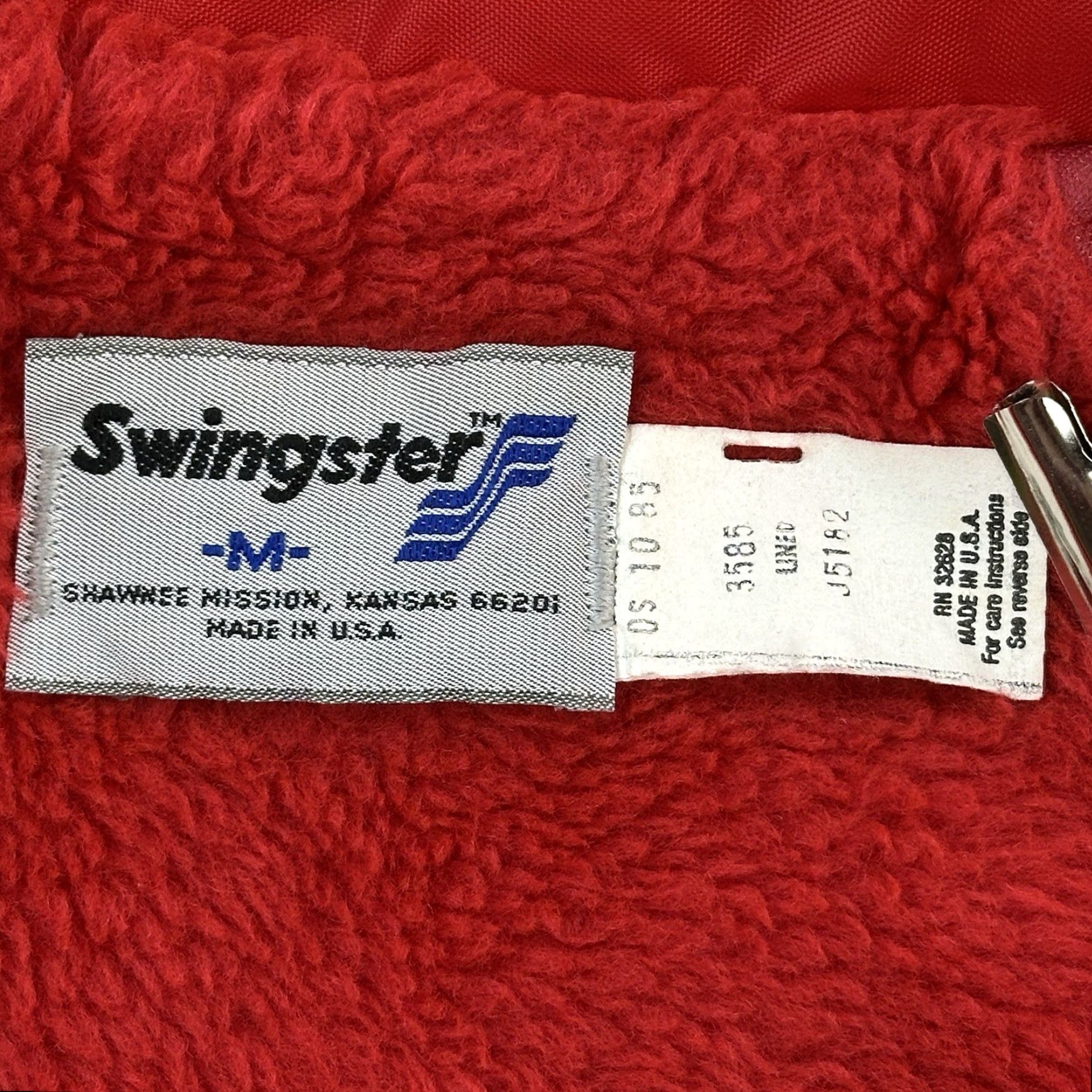 Coach VINTAGE Swingster Coach Jacket Mens Medium Red Fleece Lined Snap Front 90s USA Size US M / EU 48-50 / 2 - 3 Thumbnail