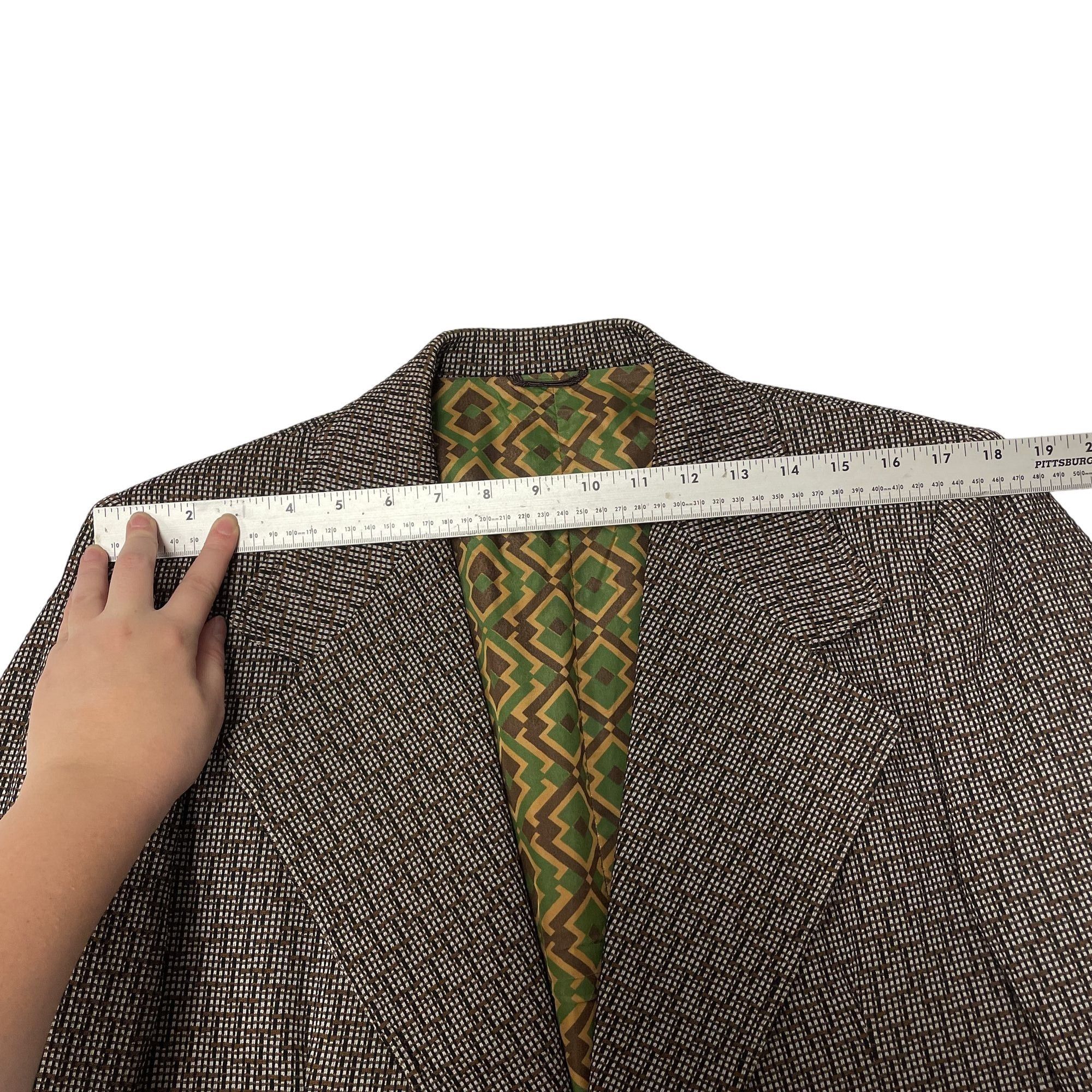 Other Vtg Town & Campus Textured GRID Static Disco Sport Coat Size 38L - 9 Thumbnail