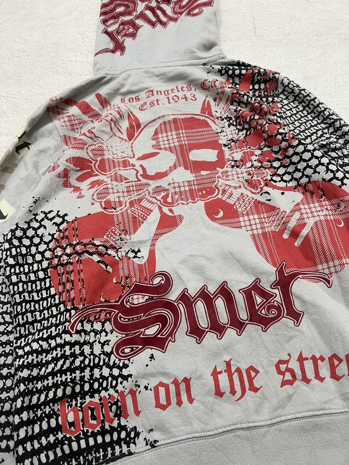 Number (N)ine 2000s Japanese Christian Audigier Poem Skull Zip y2k Lgb Size US S / EU 44-46 / 1 - 3 Thumbnail