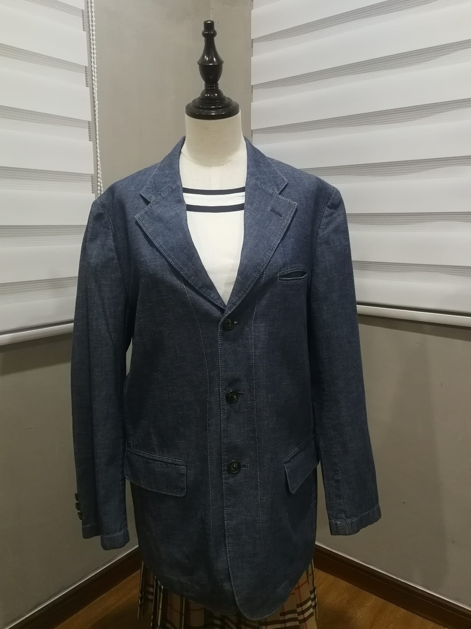 LANVIN luxury denim blazer S