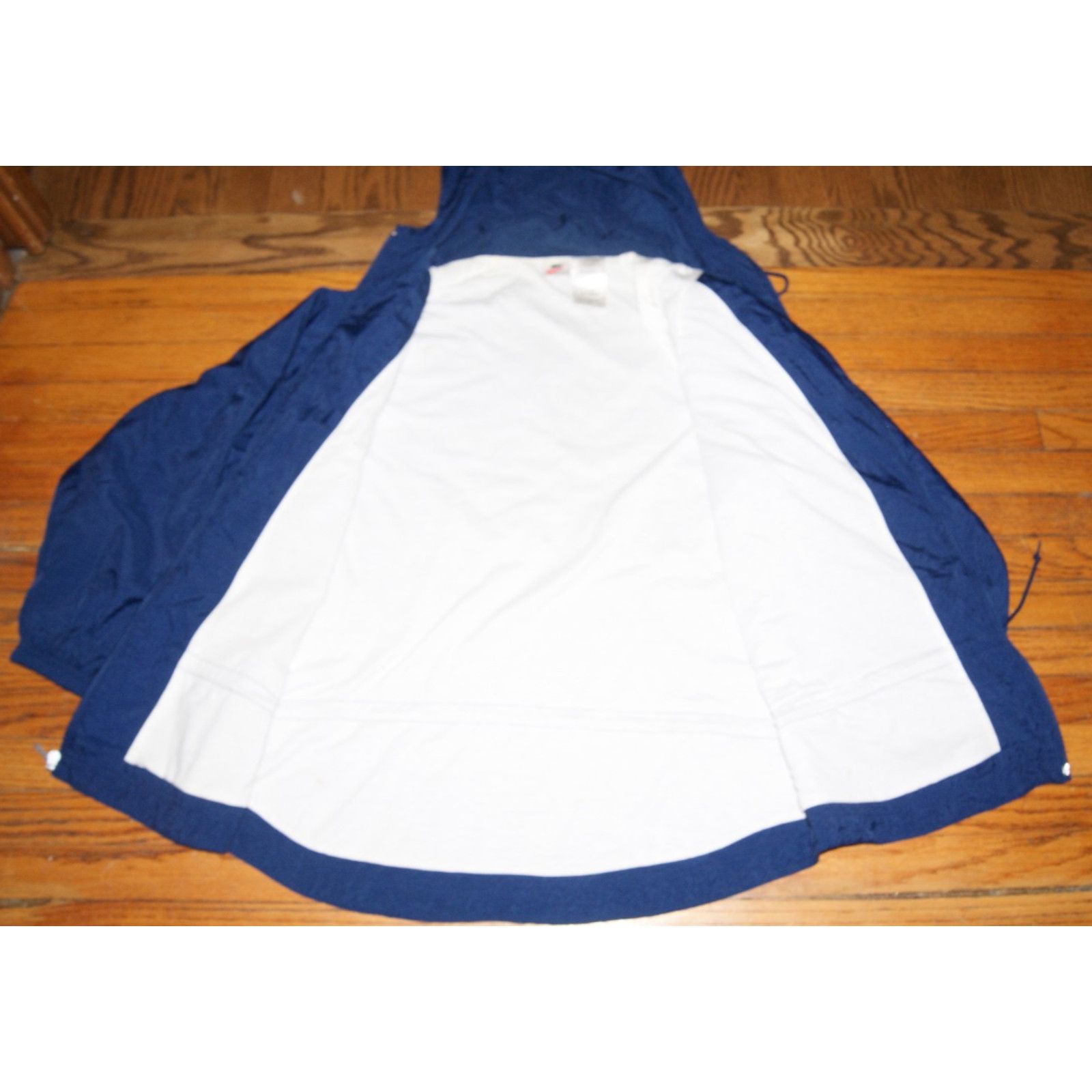 Nike VTG NIKE Swoosh Navy Mens M Jacket Hooded Full Zip Vented Size US M / EU 48-50 / 2 - 4 Thumbnail