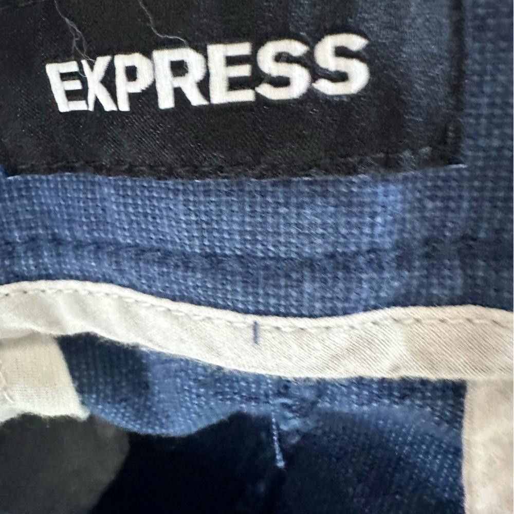 Express Men’s Express Classic Stretch Blue Shorts At the Knee 28 Size US 28 / EU 44 - 5 Thumbnail