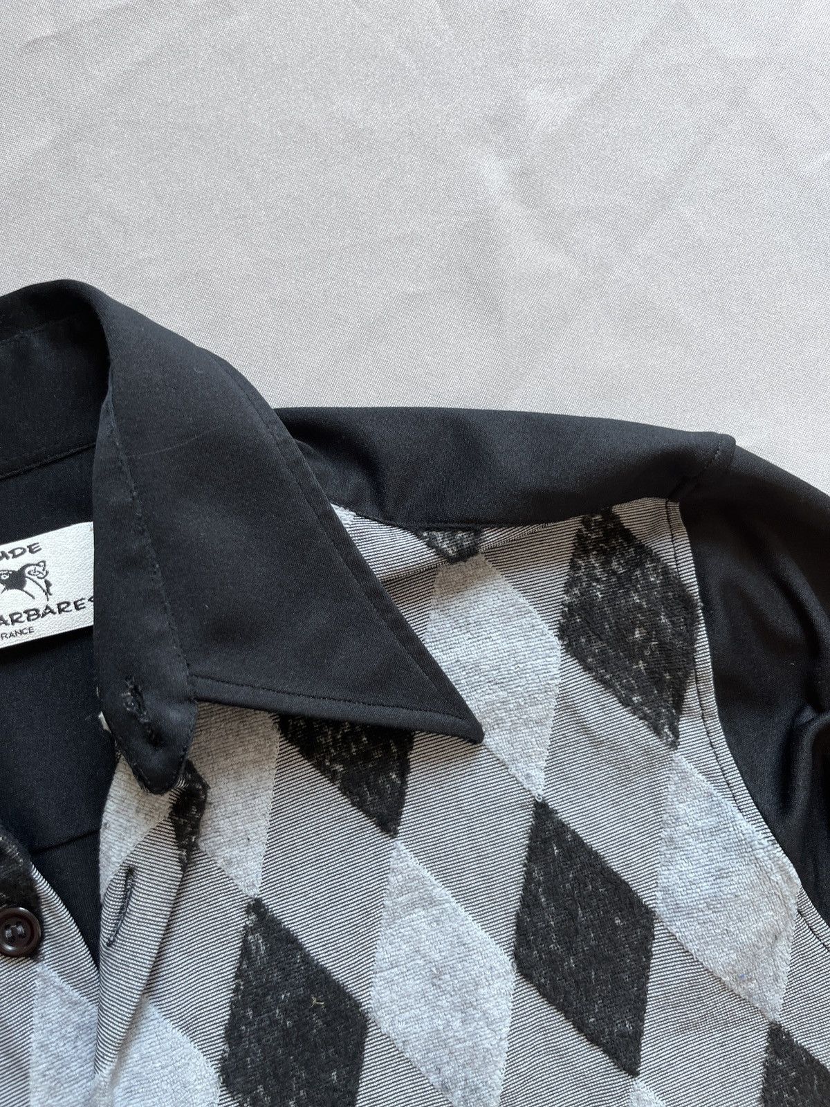 Designer × Vintage Maurice Emde Vintage Rhombus Diamond Pattern Stretch Shirt Size US L / EU 52-54 / 3 - 10 Thumbnail