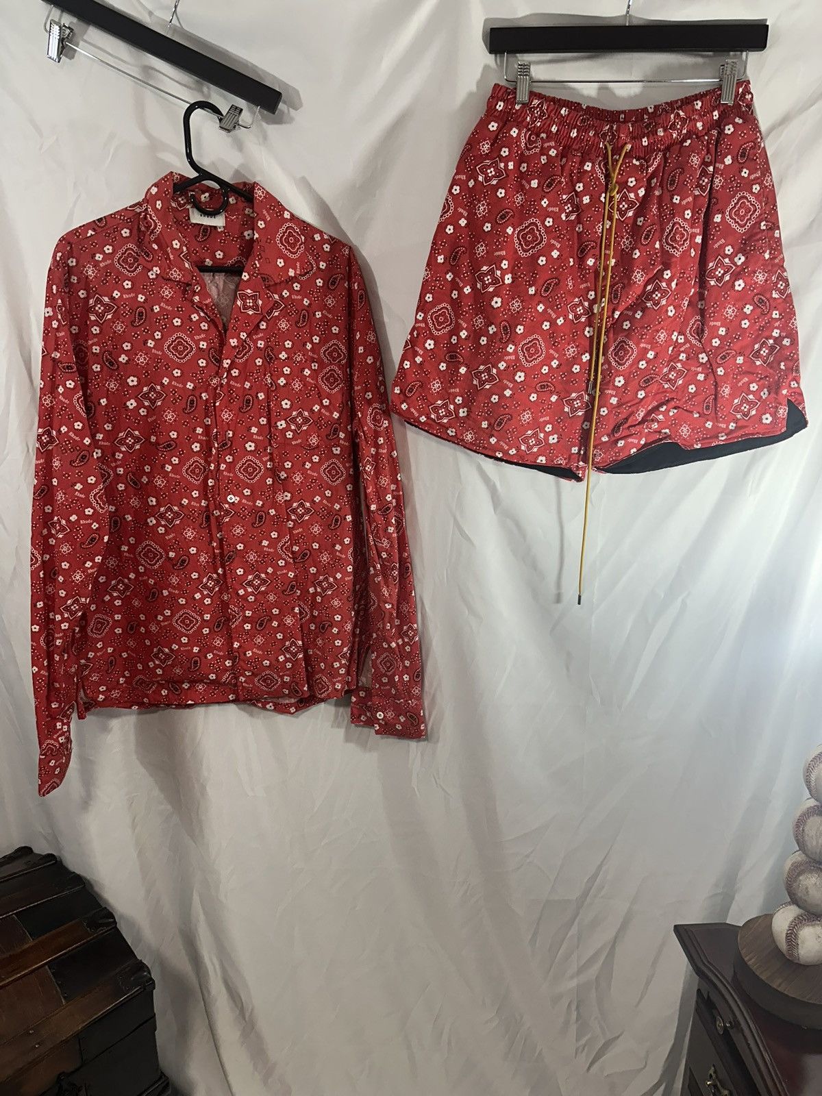 Rhude Rhude Shirt & Shorts SET Size US L / EU 52-54 / 3 - 1 Thumbnail