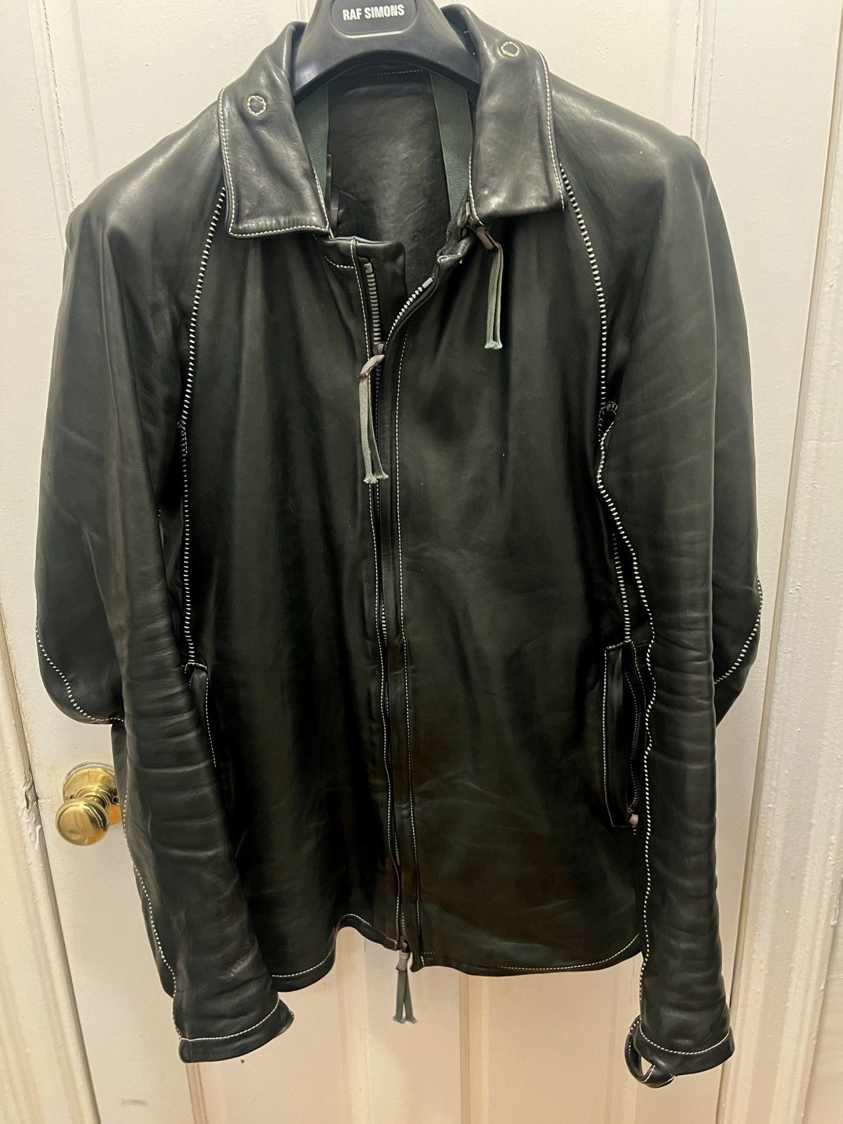 Boris Bidjan Saberi J2 Object Dyed Oiled Horse Leather Jacket Size US XL / EU 56 / 4 - 3 Thumbnail