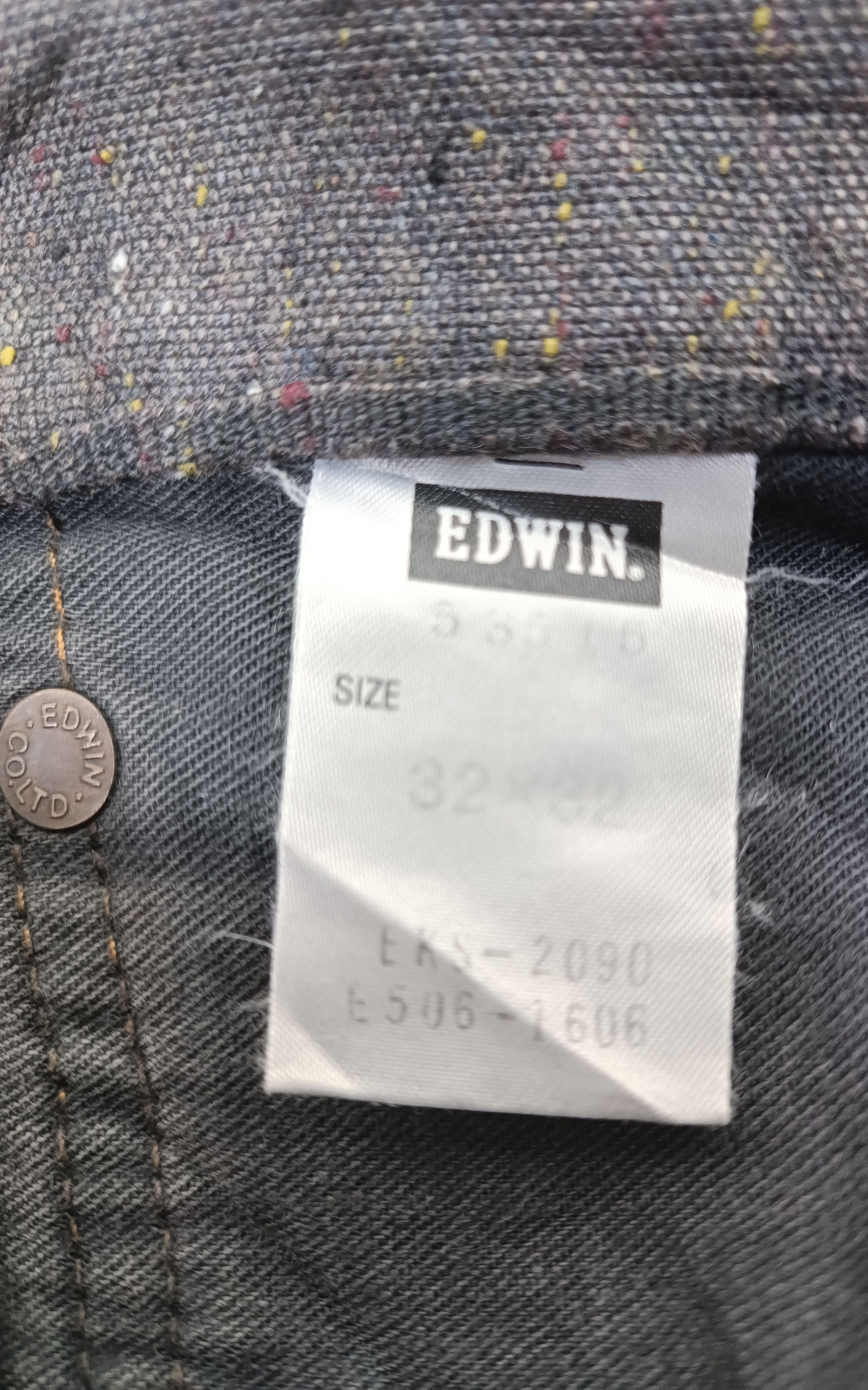 Edwin Vintage Edwin 505 Orange Tab Sun Faded Black Jeans Size US 32 / EU 48 - 14 Thumbnail