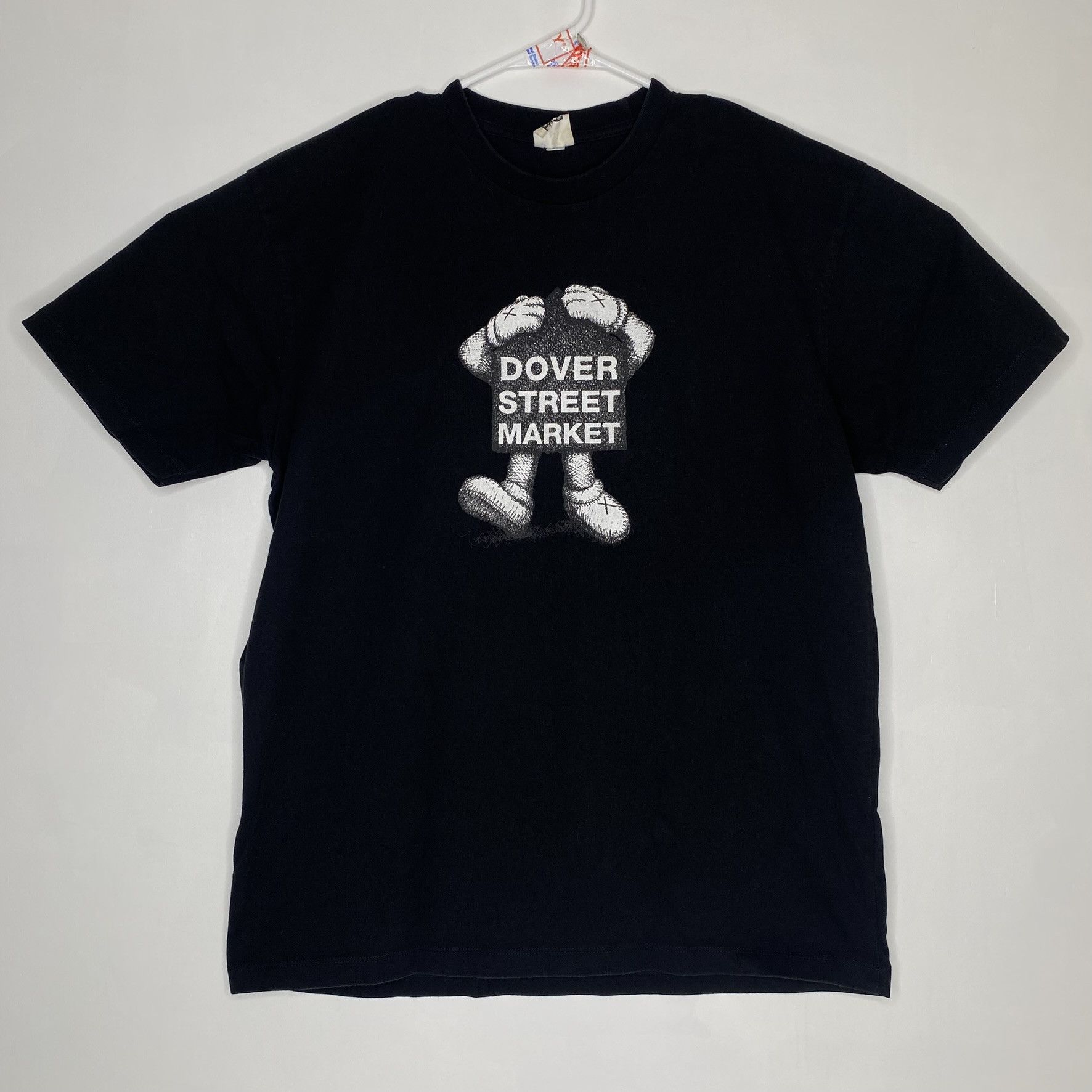 Kaws KAWS x Dover Street Market DSM Mascot Logo Black T-Shirt | Grailed