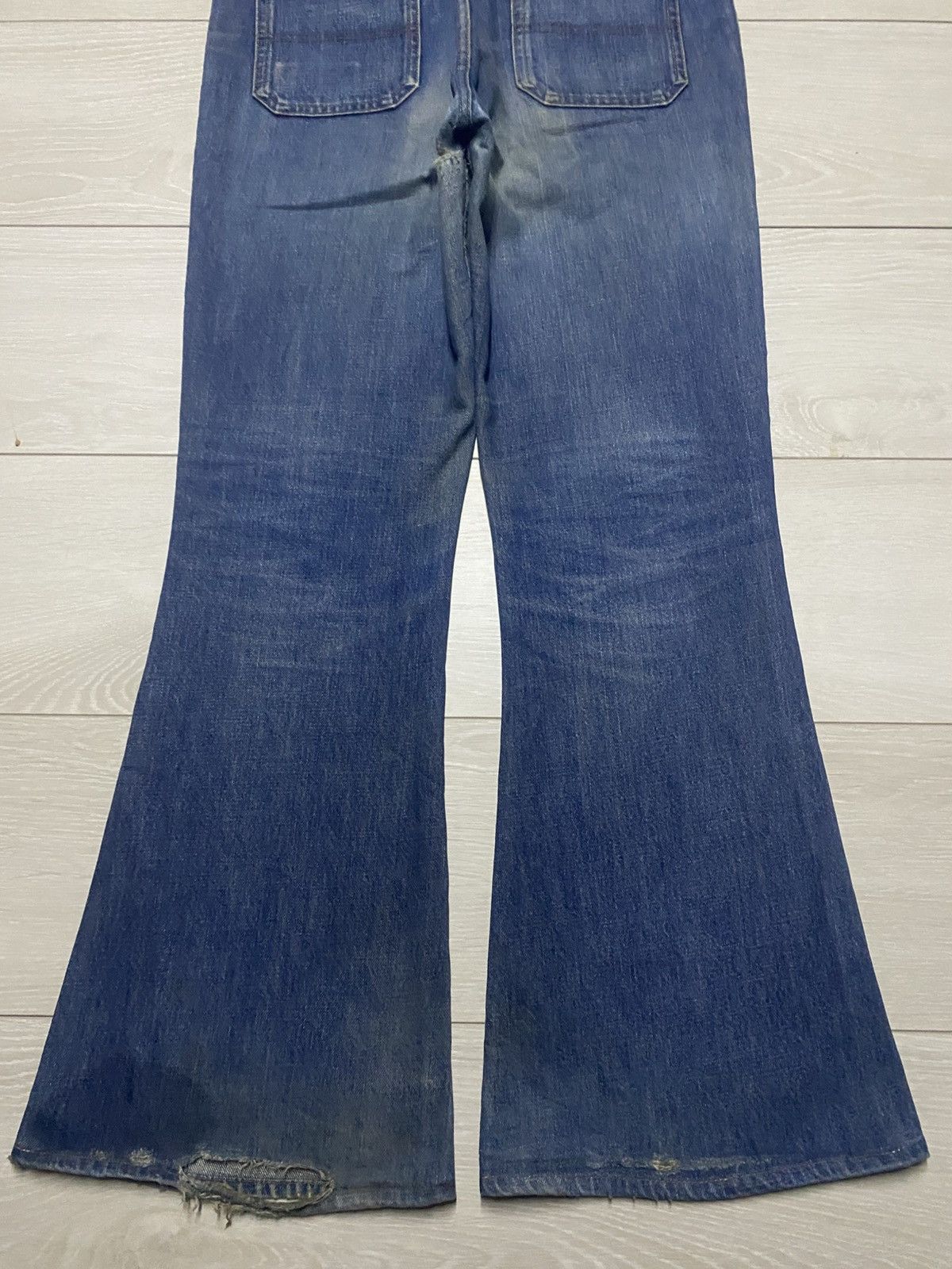 Big John Big John Full Button Distressed Super Flare Bush Pants Size US 33 - 5 Thumbnail