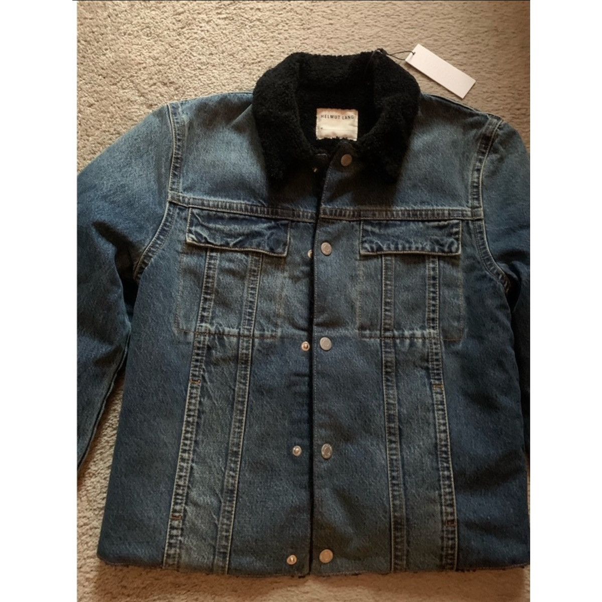 Helmut Lang HELMUT LANG CROPPED SHERPA FLEECE DENIM JACKET Size US S / EU 44-46 / 1 - 15 Thumbnail