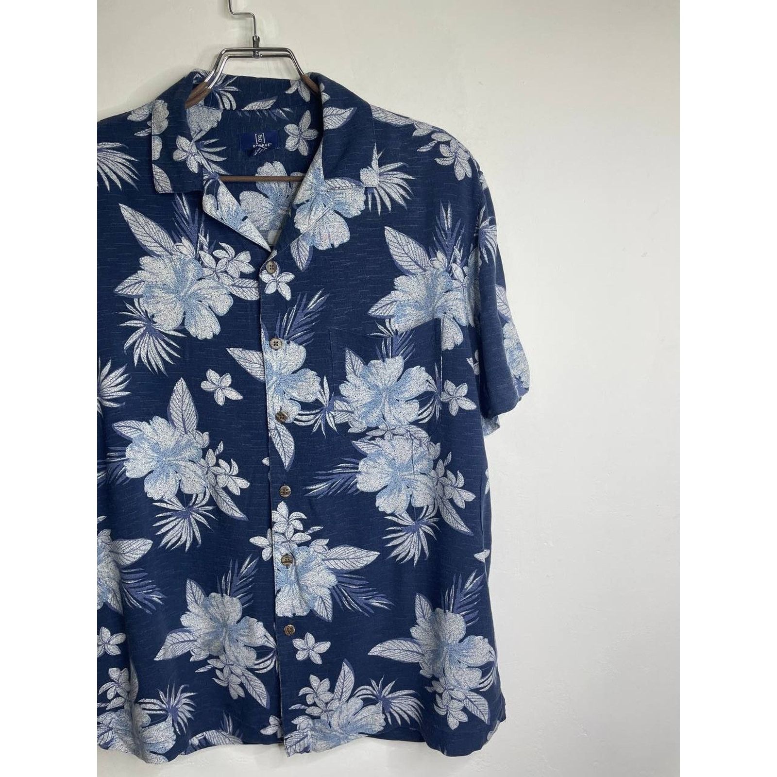 George Vintage George Floral Hawaiian Shirt Flowers M Short Sleeve Size US M / EU 48-50 / 2 - 5 Thumbnail