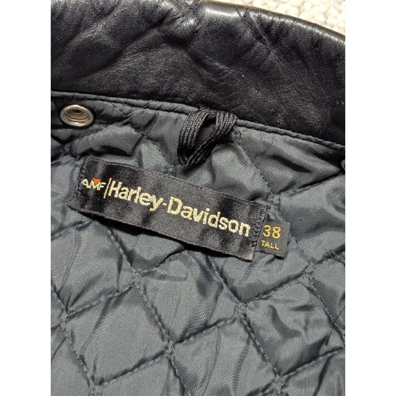 Harley Davidson VINTAGE Harley-Davidson Jacket Motorcycle Black 38 Tall Mens Leather Cowhide Biker 1970s AMF Leather Size US S / EU 44-46 / 1 - 7 Thumbnail