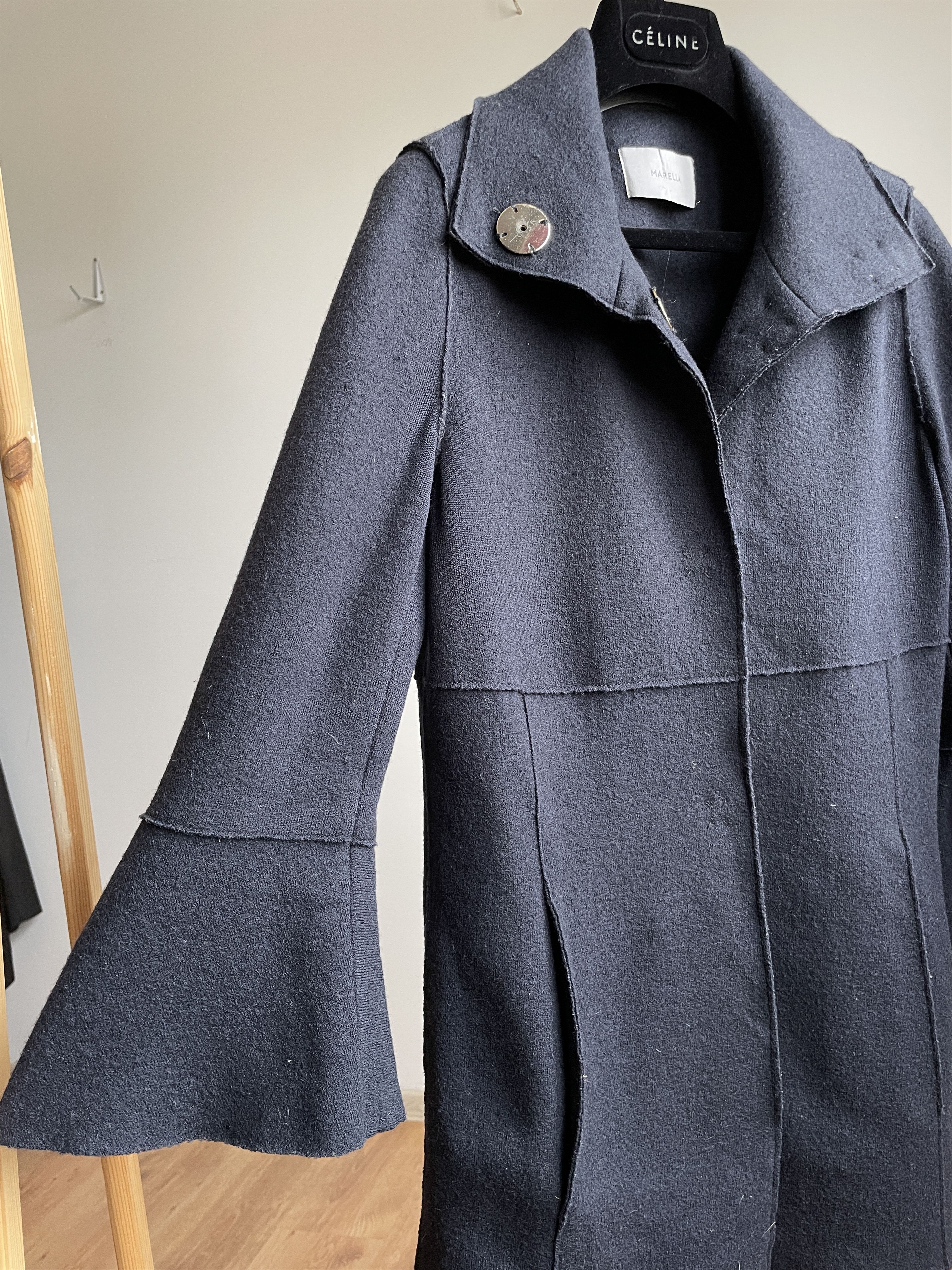 Marella Marella by Max Mara Womens Raw Edge Wool Coat Size S / US 4 / IT 40 - 7 Thumbnail
