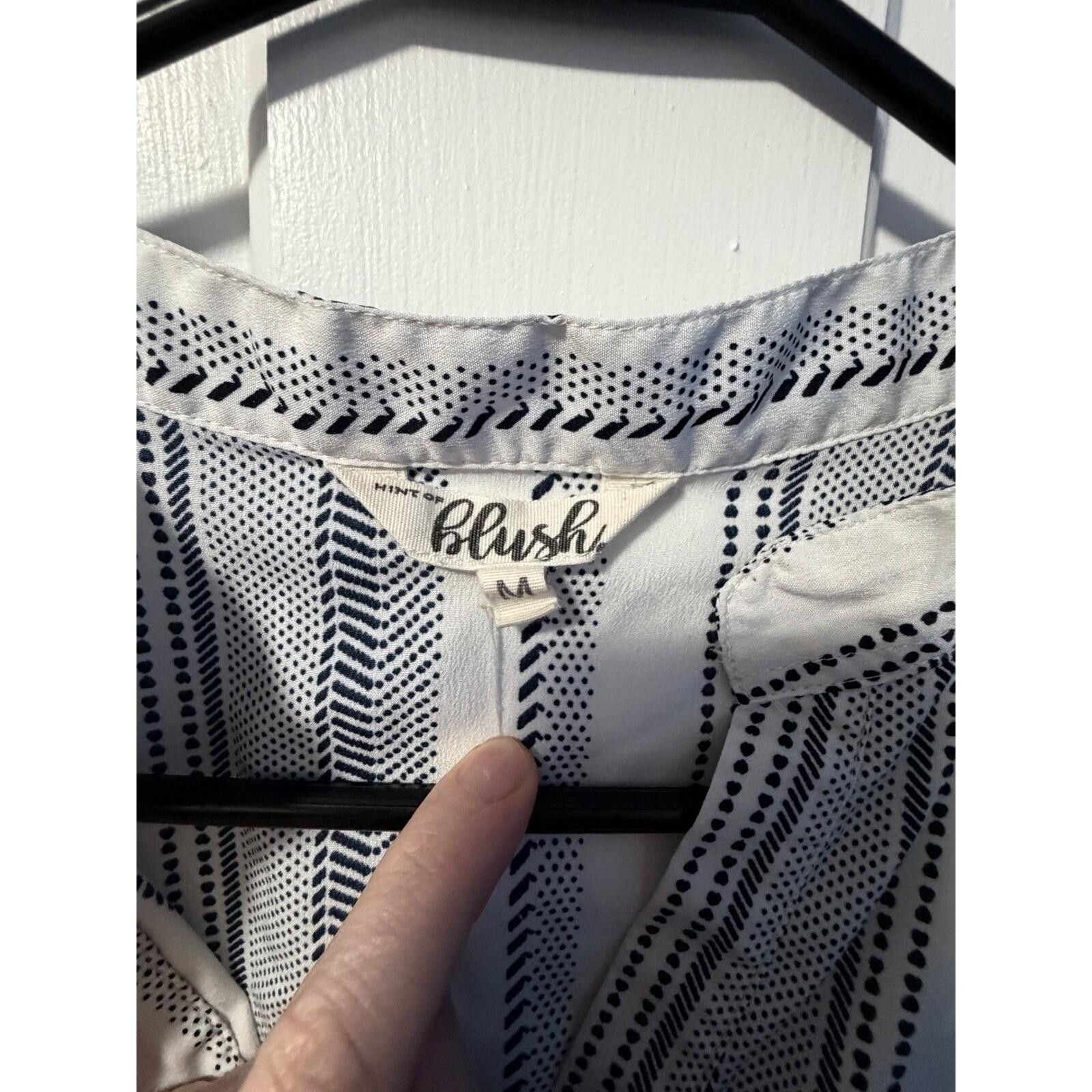 Other Hint of Blush Striped Tunic Dress Womens Medium White Blue Size M / US 6-8 / IT 42-44 - 5 Thumbnail