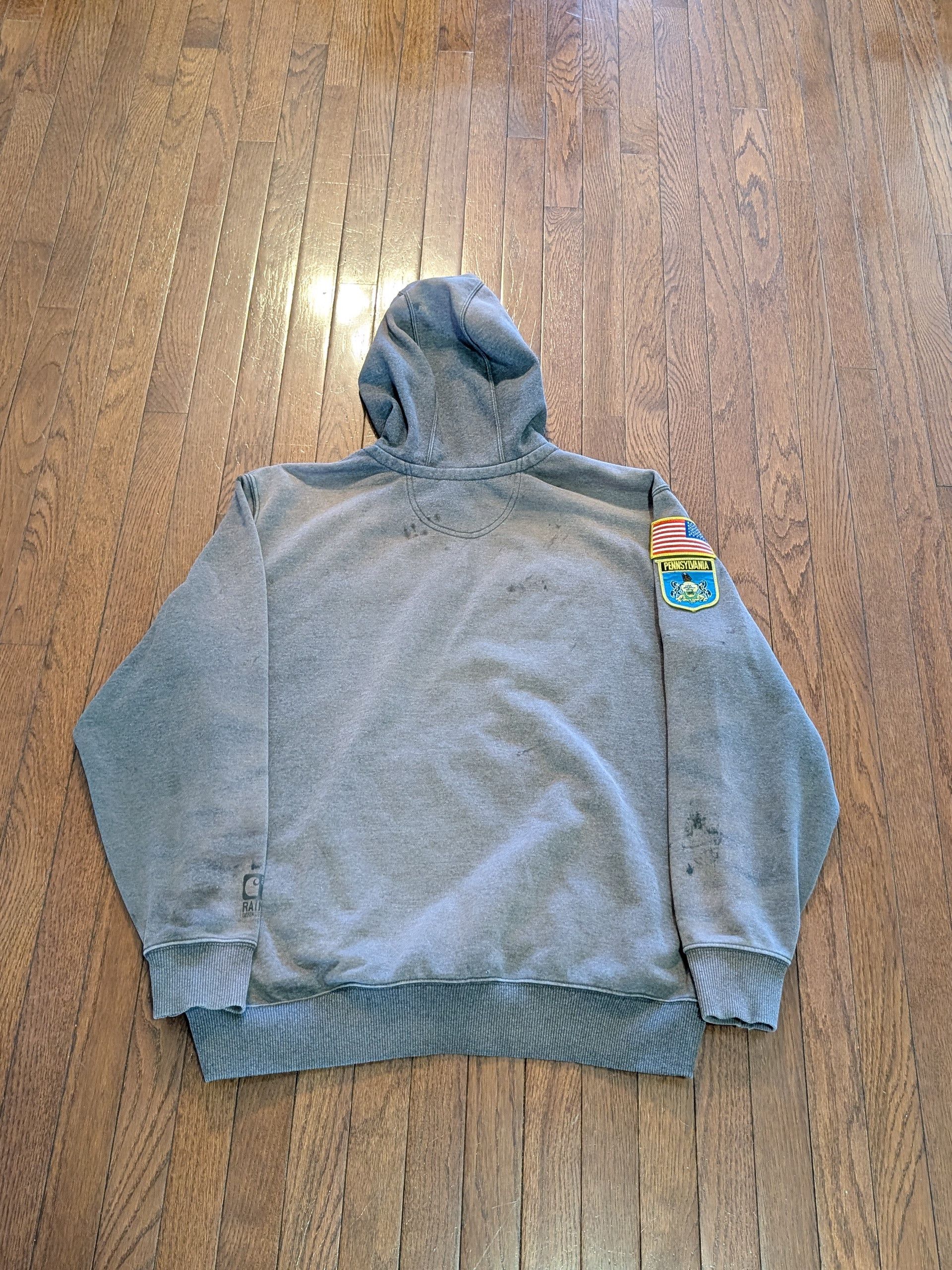 Carhartt Faded Carhartt Rain Defender Hoodie Patches Embroidery XL Size US XL / EU 56 / 4 - 5 Thumbnail