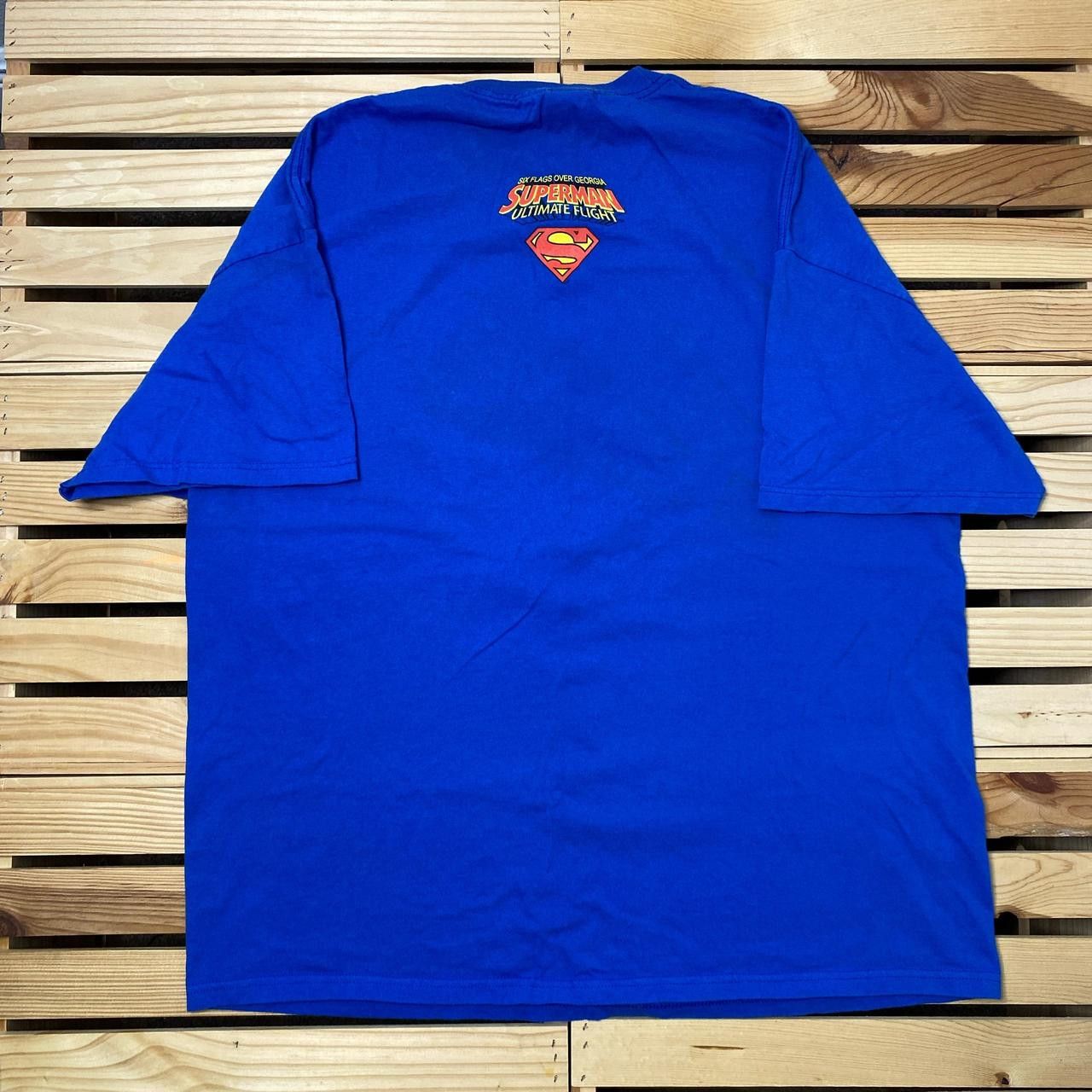 Other Vintage Six Flags x Superman Blue Rollercoaster Tee Size 2XL Size US XXL / EU 58 / 5 - 2 Thumbnail