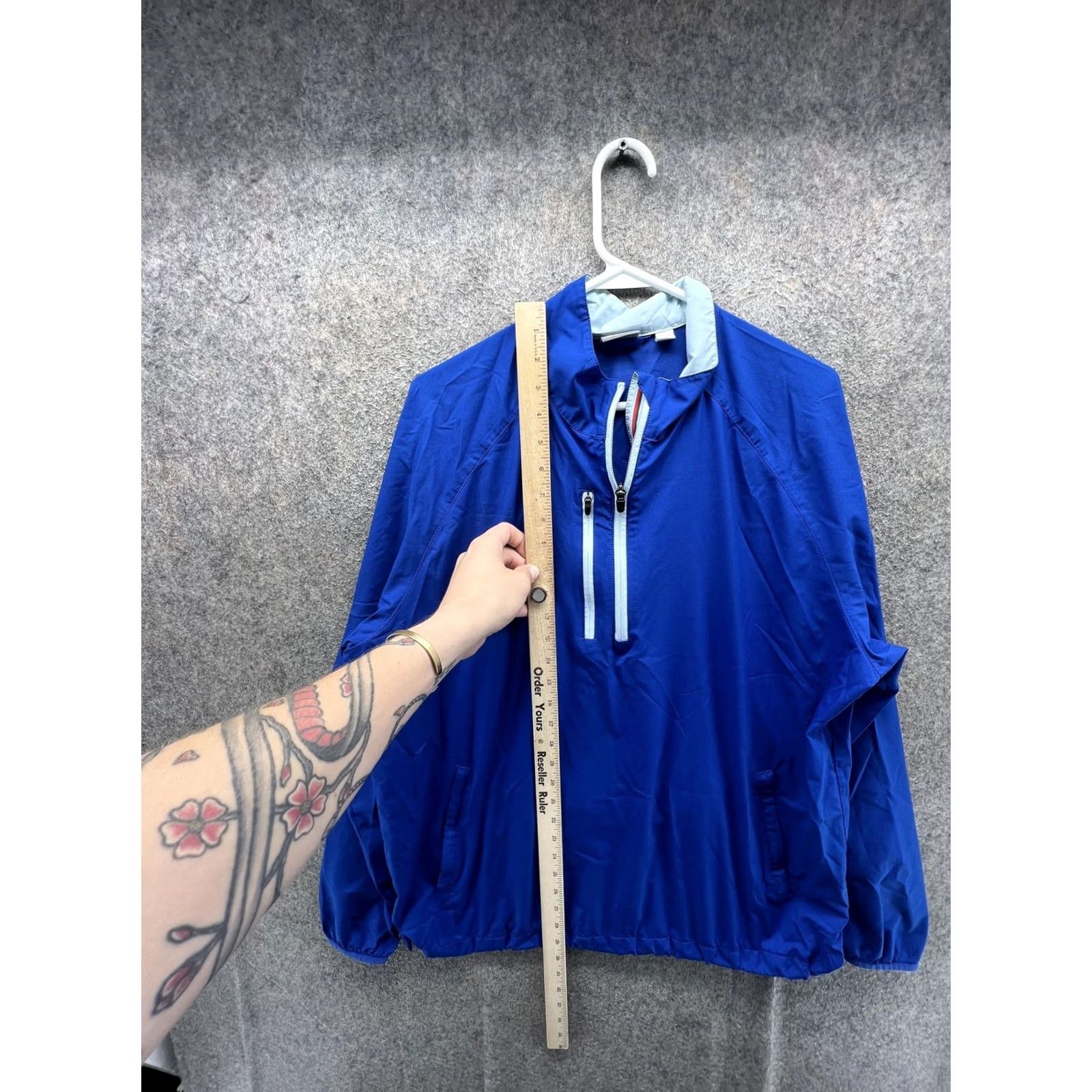 Puma Puma Jacket Mens Large Blue 1/4 Zip Windbreaker Pullover Lightweight Athletic Spring Casual Activewear Mens L Blue Size US L / EU 52-54 / 3 - 6 Thumbnail