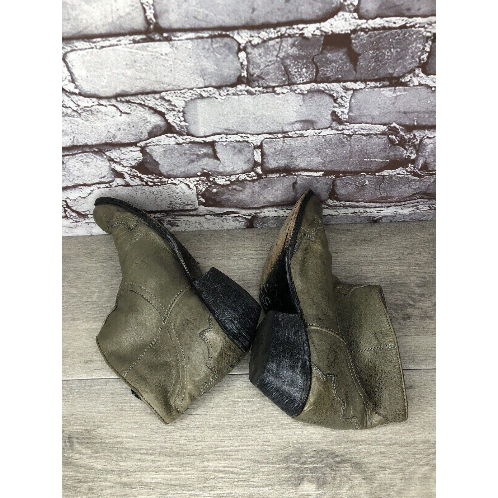 Other Baske California Green Western Zip Pointed Toe Heel Boots Wo Size US 7.5 / IT 37.5 - 6 Thumbnail