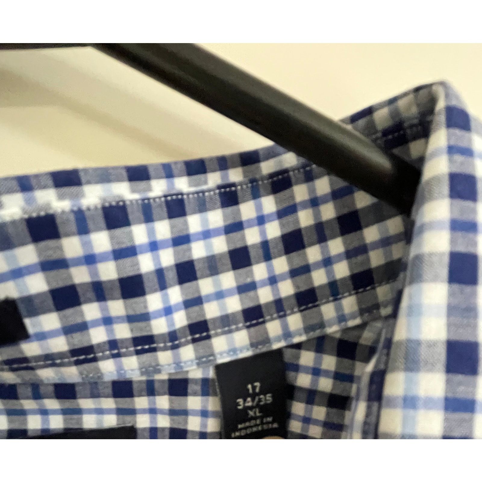 Tommy Hilfiger Tommy Hilfiger Blue and White Checkered Button Up Size XL Size US S / EU 44-46 / 1 - 4 Thumbnail