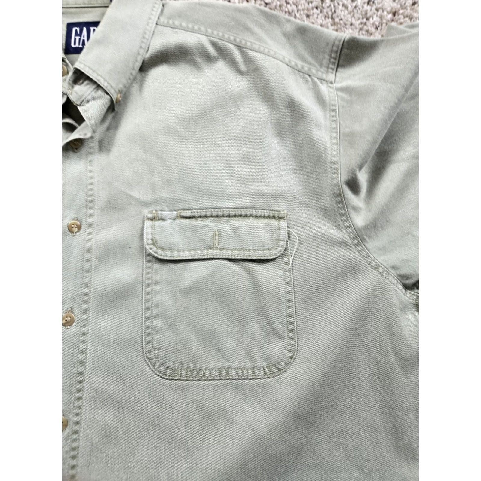 Gap VINTAGE GAP Shirt Mens XL Green Button-Down Twill Long Sleeve Cotton 90s Size US XL / EU 56 / 4 - 6 Thumbnail