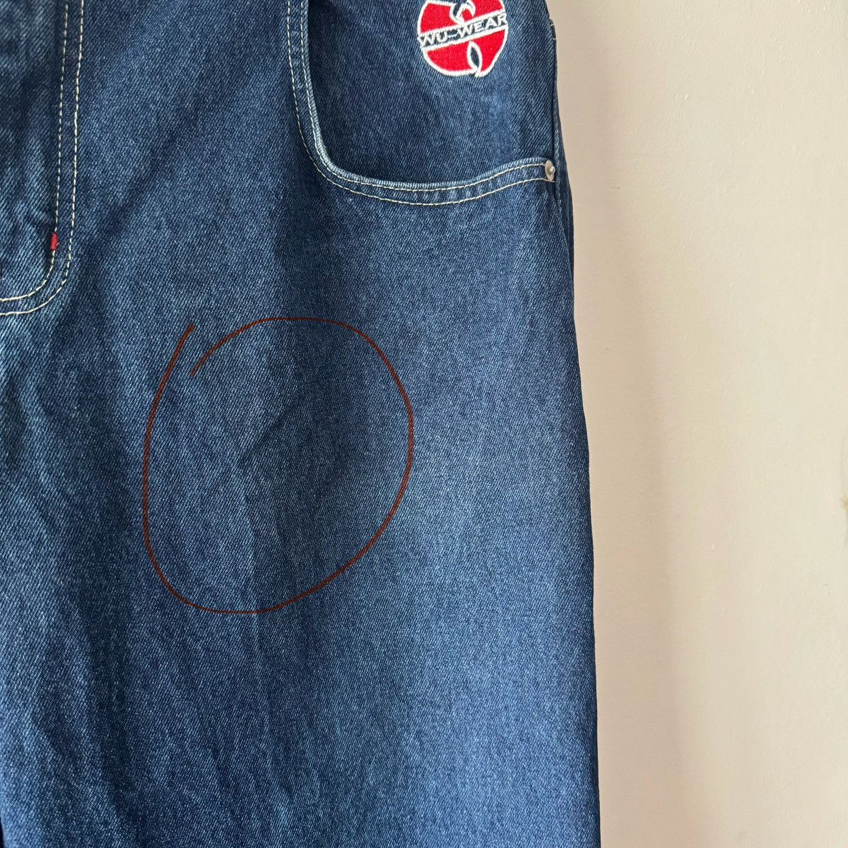 Wu-Tang Clan 🔥🔥 Vintage Wu-Wear Blue Baggy Jeans Size US 36 / EU 52 - 12 Thumbnail