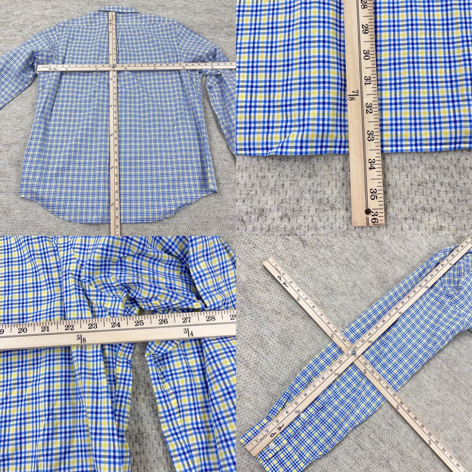 Ralph Lauren Ralph Lauren Button-Up Shirt Men 2XL Blue Yellow Plaid Stretch Cotton Long Sleeve Classic Size US XXL / EU 58 / 5 - 8 Thumbnail