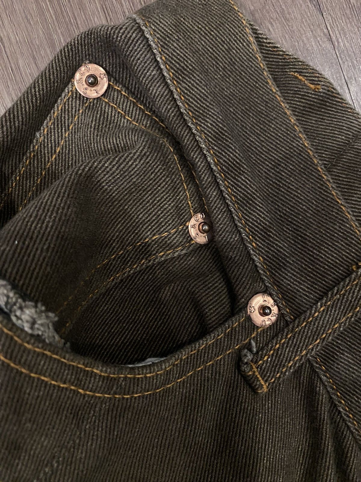 Levi's 90s Levis Chocolate Patchwork Jeans Size US 33 - 6 Thumbnail