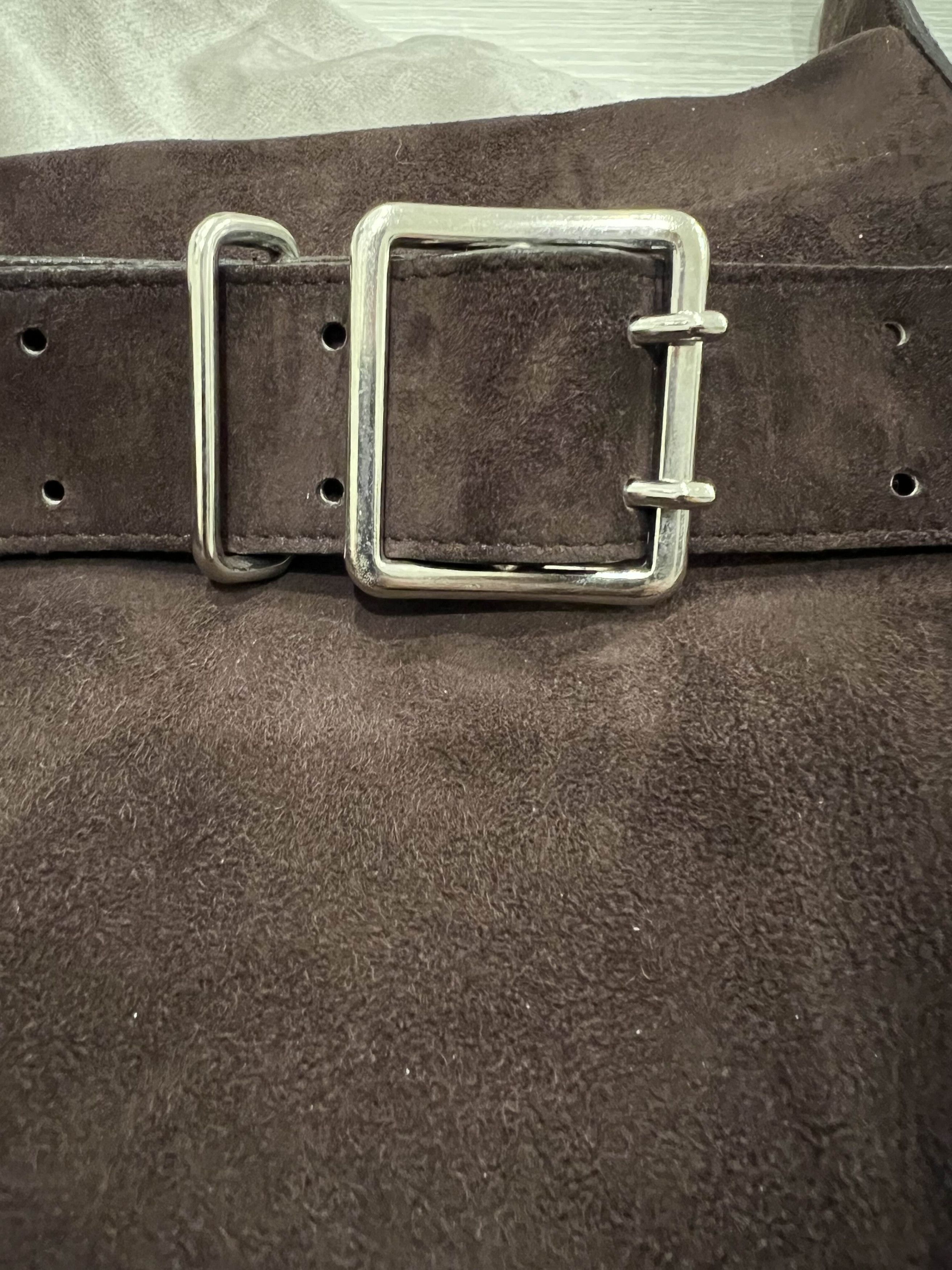 Vuja De Theo Suede Leather Affix Bag