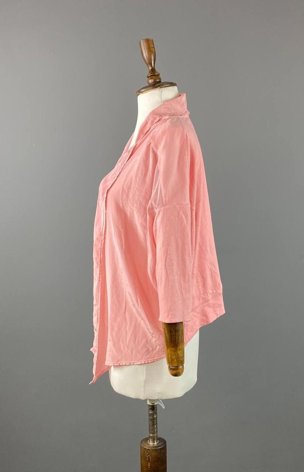 Designer Marc Cain Sport Pink Open Front Cardigan Sweater Size M Size M / US 6-8 / IT 42-44 - 3 Thumbnail