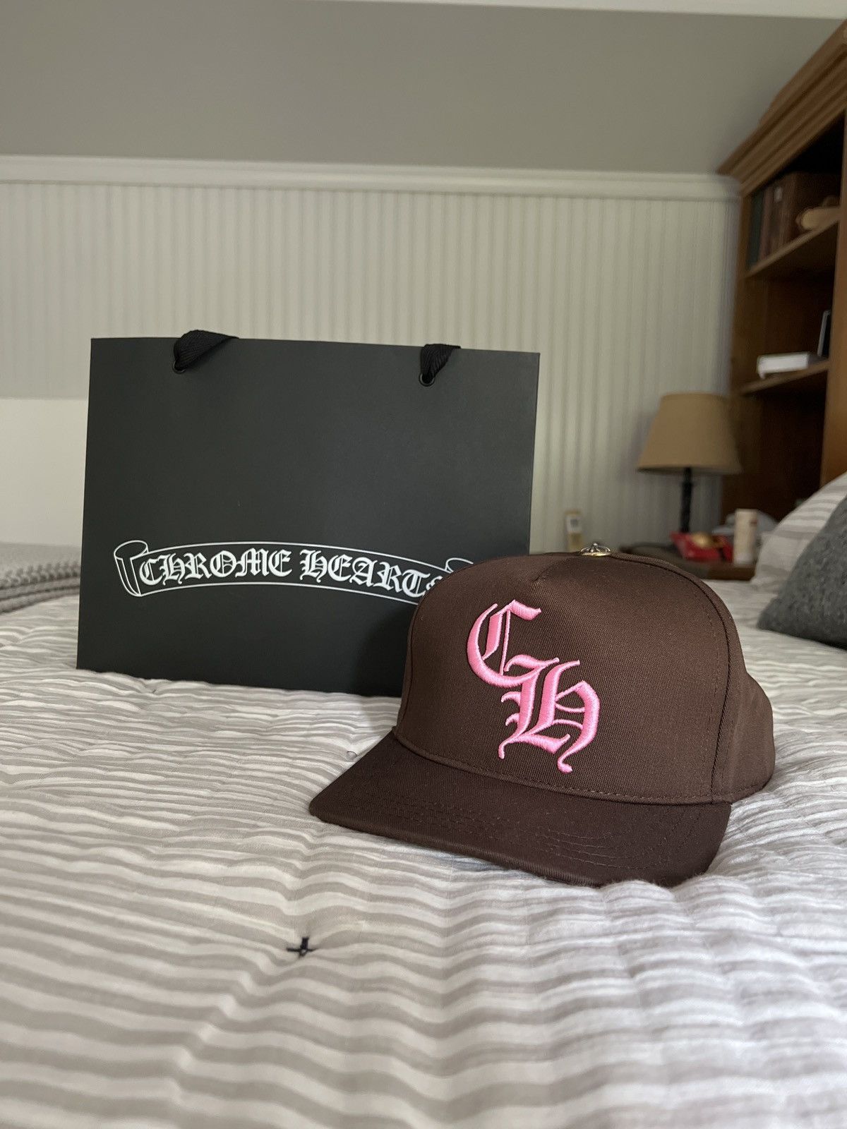 Chrome Hearts CH Baseball Hat – Brown/Pink