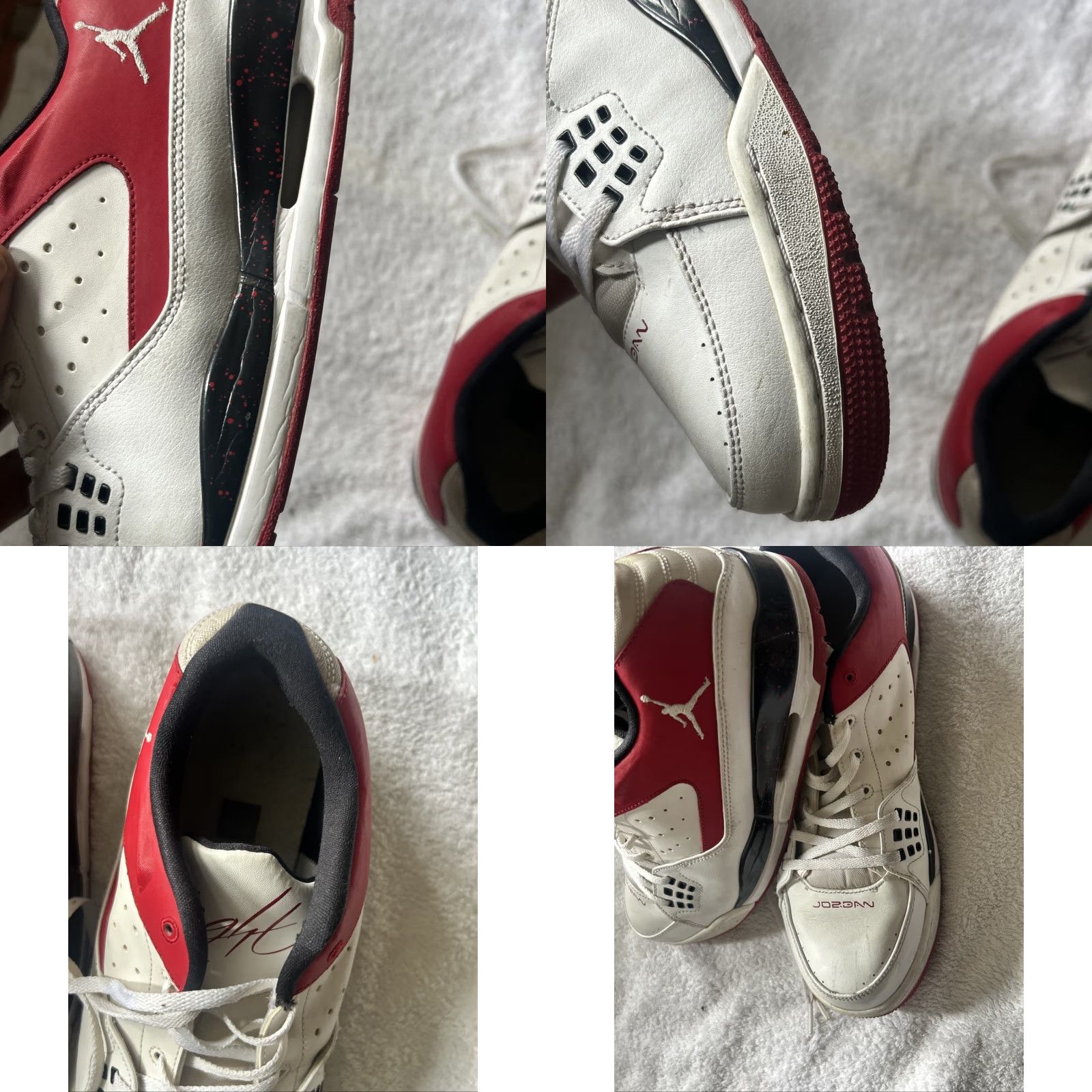 Jordan Brand Air Jordan Flight SC 1 White / Sneaker / Sz 11 / 599929 101 - Jordan SC-1 Low Black Red, Leather, Rubber Sole, Athletic Basketball Shoes, Mens, 2013 Size US 11 / EU 44 - 9 Thumbnail