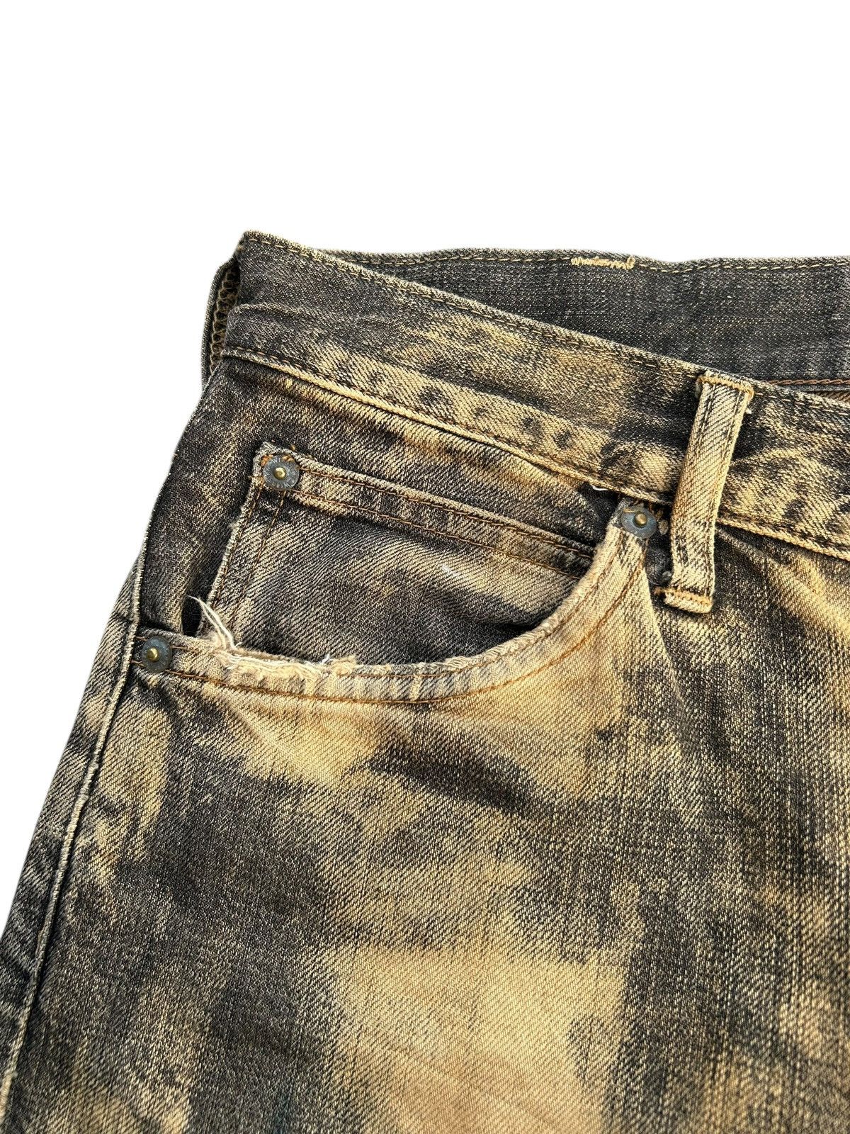 Kapital Thrashed Vintage Wrangler Rusty Denim Jeans Size US 32 / EU 48 - 7 Thumbnail