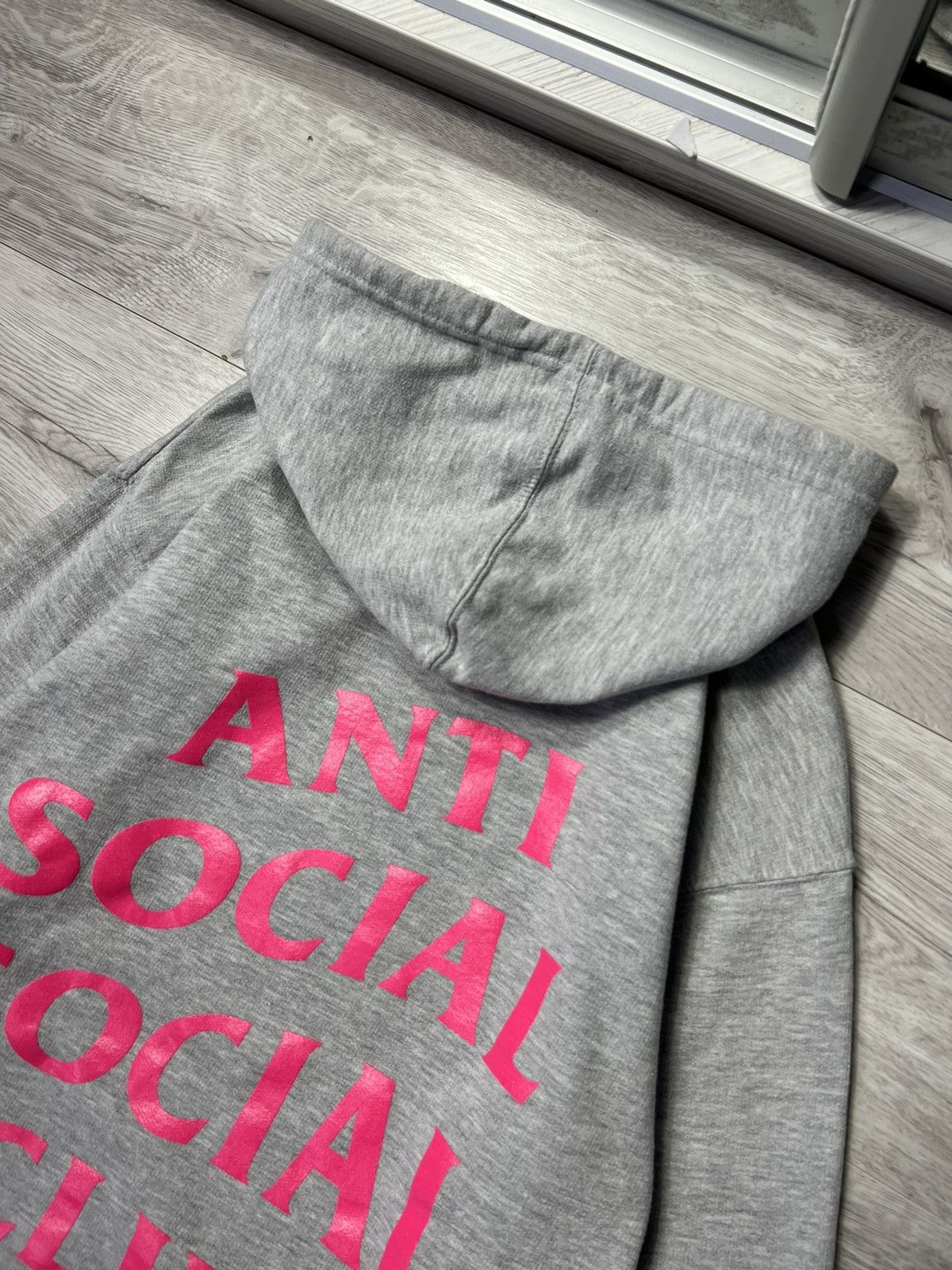 Anti Social Social Club Anti Social Social Club Grey Hoodie ASSC Pink Big Logo Size US M / EU 48-50 / 2 - 2 Thumbnail